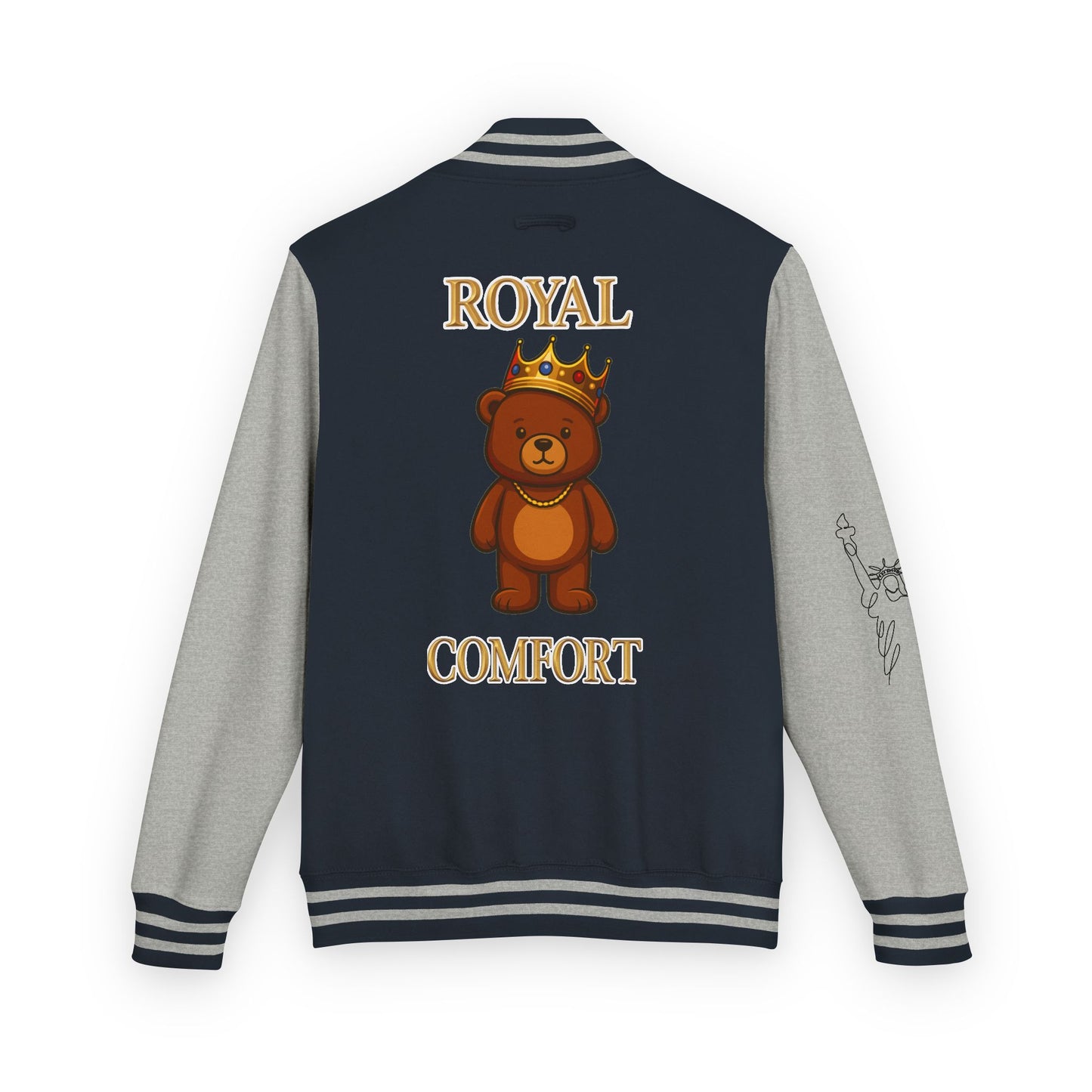 Royal Comfort Unisex Heavyweight Letterman Jacket, Trendy Varsity Style, Fun Gift for Students, Cozy Layering Piece, Perfect for Fall Events
