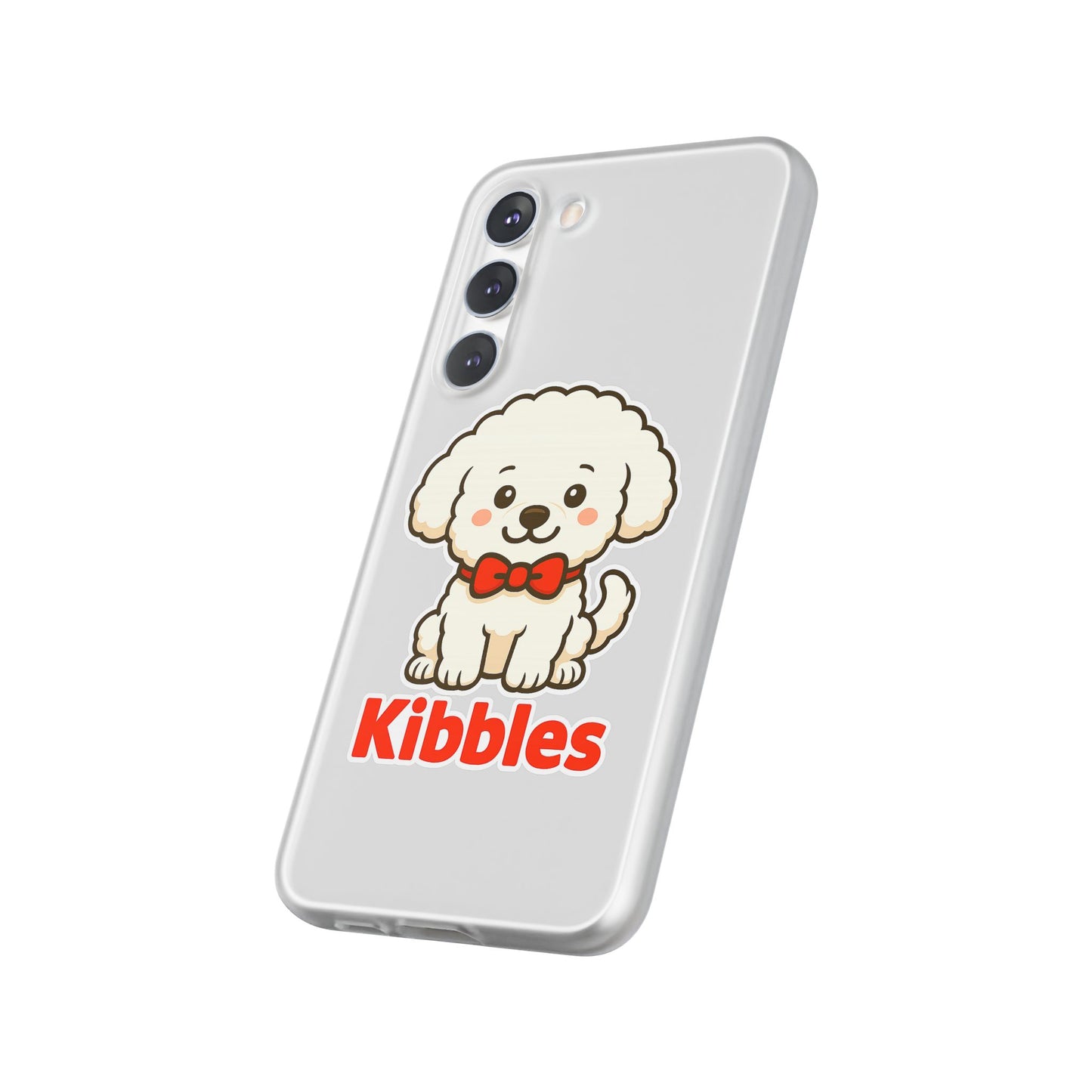 Cute Dog Flexi Case - Personalized Pet Phone Cover, Kibble Lover, Gift for Dog Owners, Custom Animal Case, Perfect for Pet Lovers