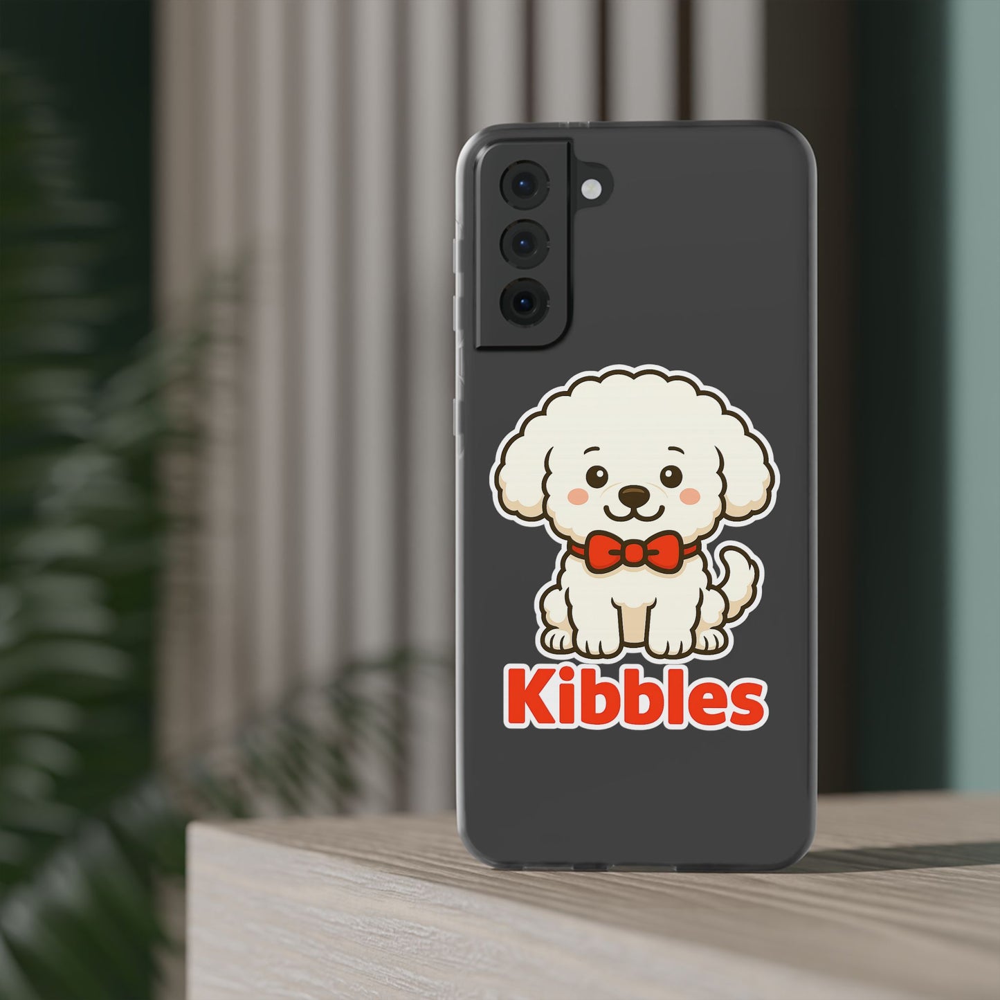 Cute Dog Flexi Case - Personalized Pet Phone Cover, Kibble Lover, Gift for Dog Owners, Custom Animal Case, Perfect for Pet Lovers