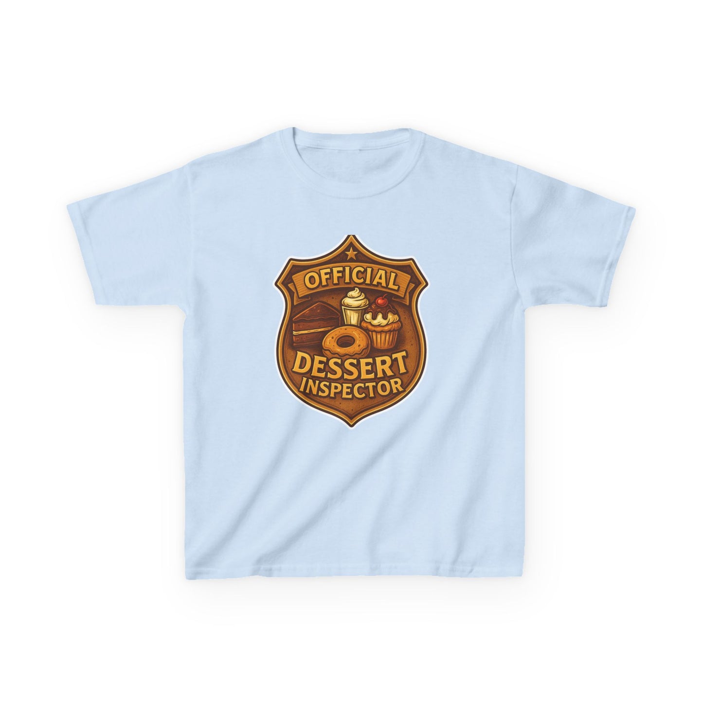 Kids Dessert Inspector Tee, Fun Kids T-Shirt, Playful Gift for Children, Cute Dessert Apparel, Birthday Gift for Kids
