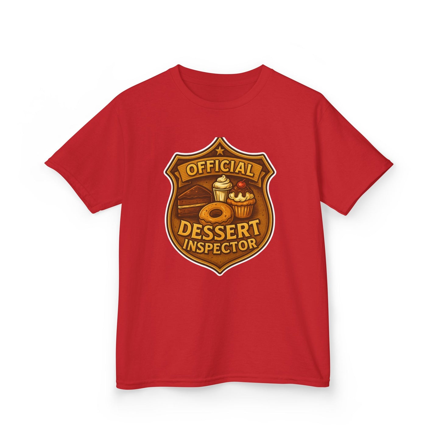 Kids Dessert Inspector Tee, Fun Kids T-Shirt, Playful Gift for Children, Cute Dessert Apparel, Birthday Gift for Kids