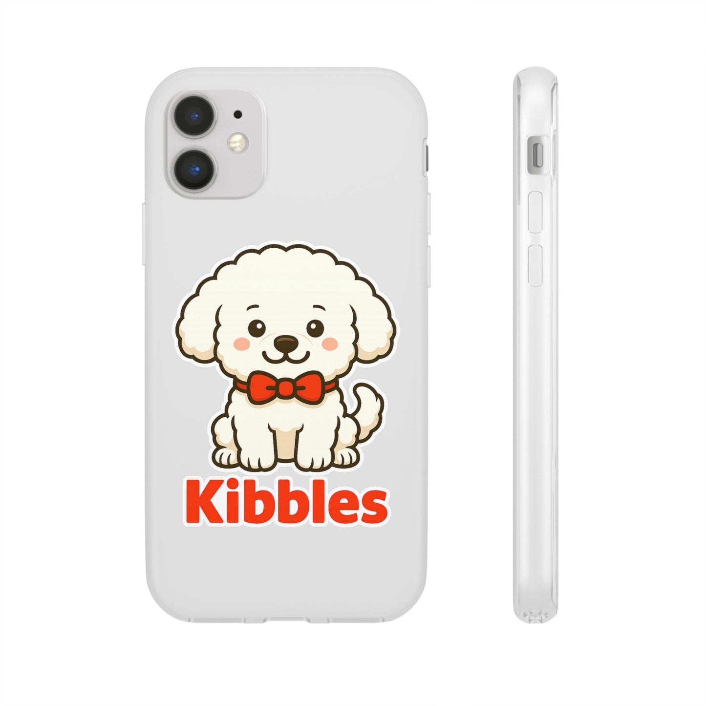 Cute Dog Flexi Case - Personalized Pet Phone Cover, Kibble Lover, Gift for Dog Owners, Custom Animal Case, Perfect for Pet Lovers