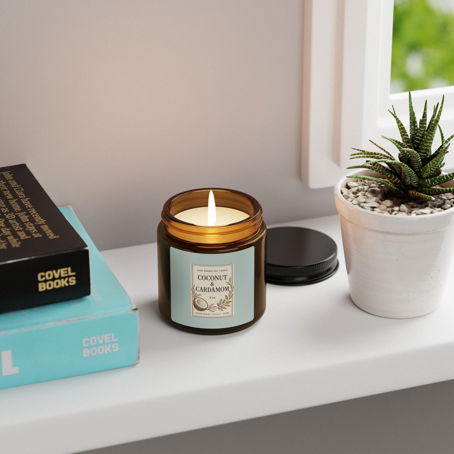 Coconut & Cardamom Scented Soy Candle | Cozy Atmosphere, Home Decor, Gift for Her, Relaxation, Aromatherapy