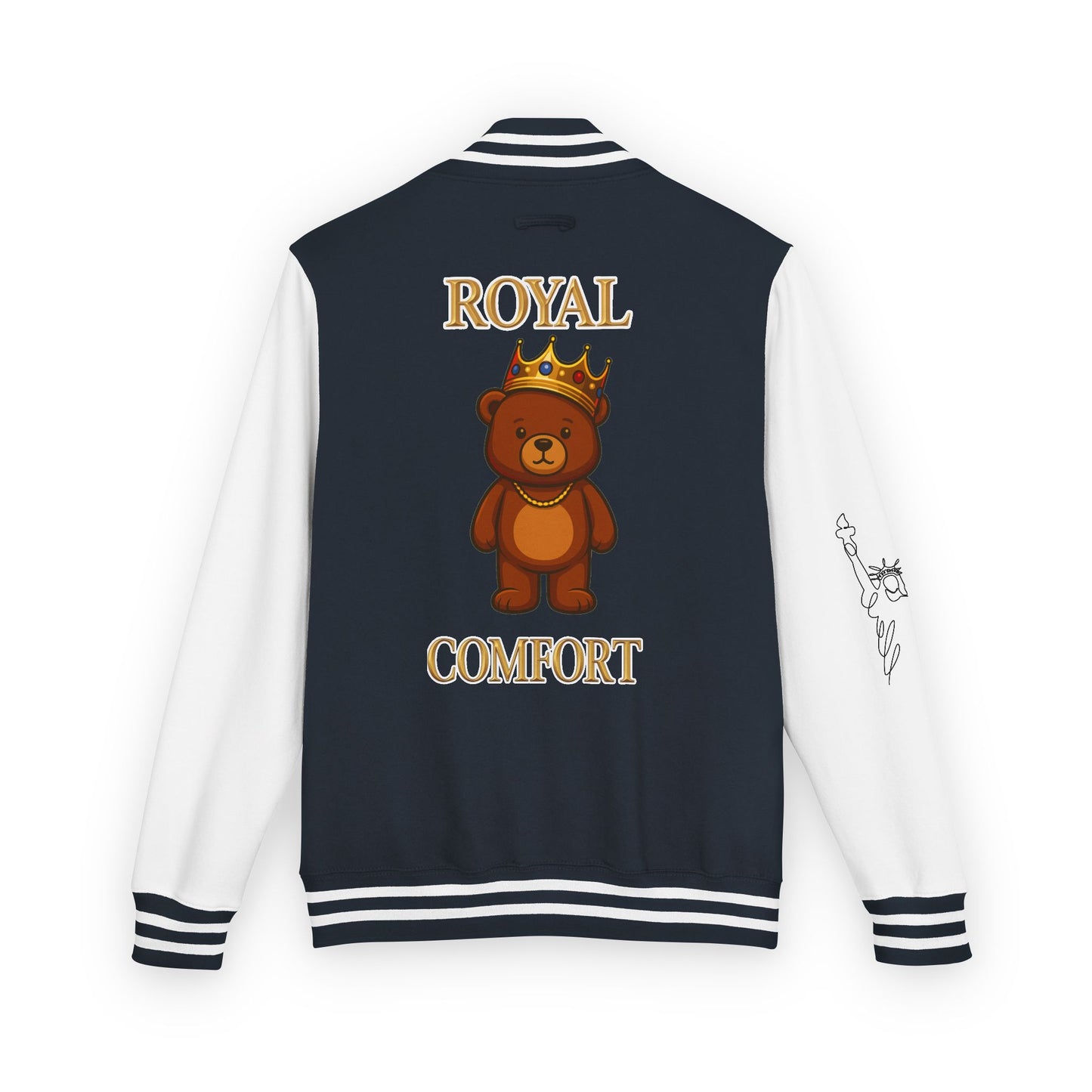 Royal Comfort Unisex Heavyweight Letterman Jacket, Trendy Varsity Style, Fun Gift for Students, Cozy Layering Piece, Perfect for Fall Events