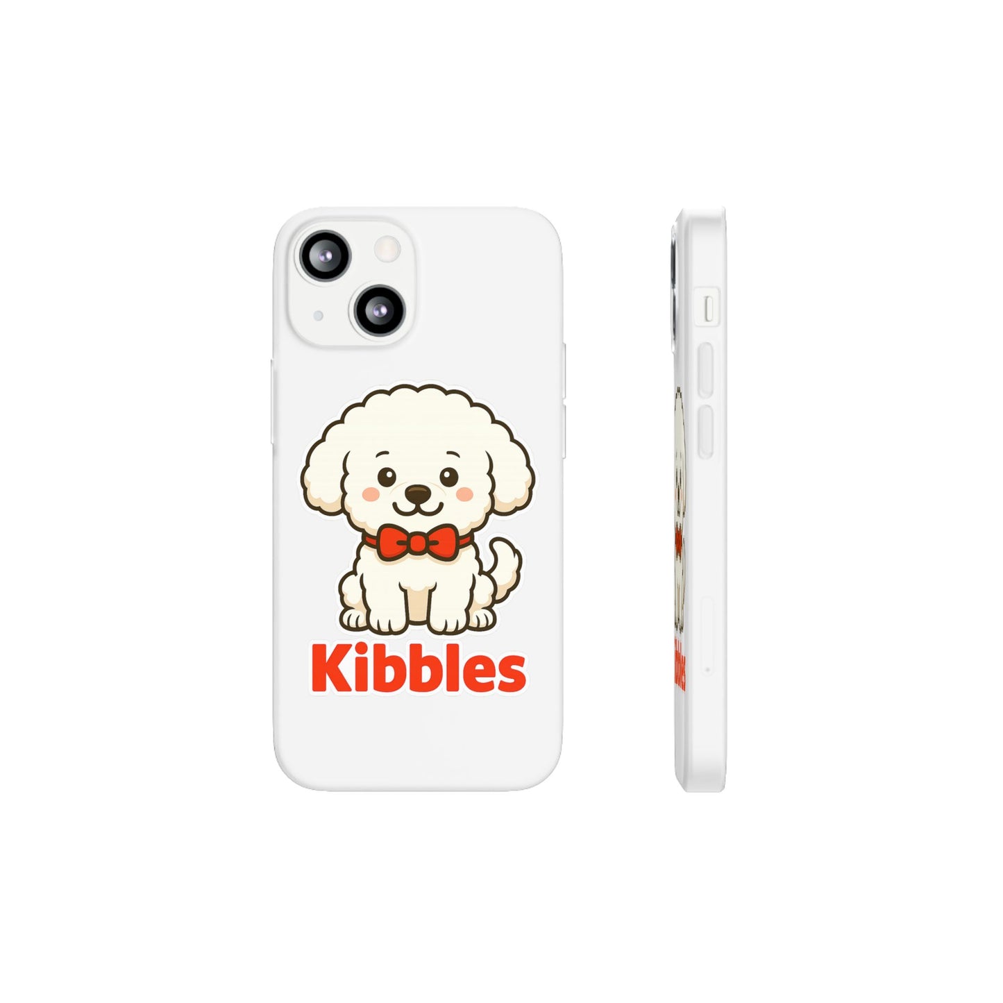 Cute Dog Flexi Case - Personalized Pet Phone Cover, Kibble Lover, Gift for Dog Owners, Custom Animal Case, Perfect for Pet Lovers