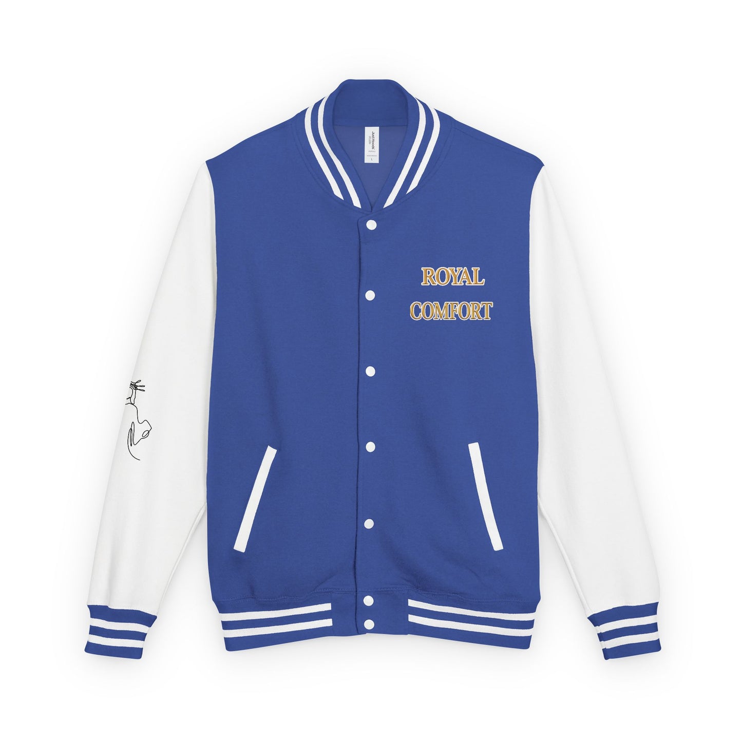 Royal Comfort Unisex Heavyweight Letterman Jacket, Trendy Varsity Style, Fun Gift for Students, Cozy Layering Piece, Perfect for Fall Events