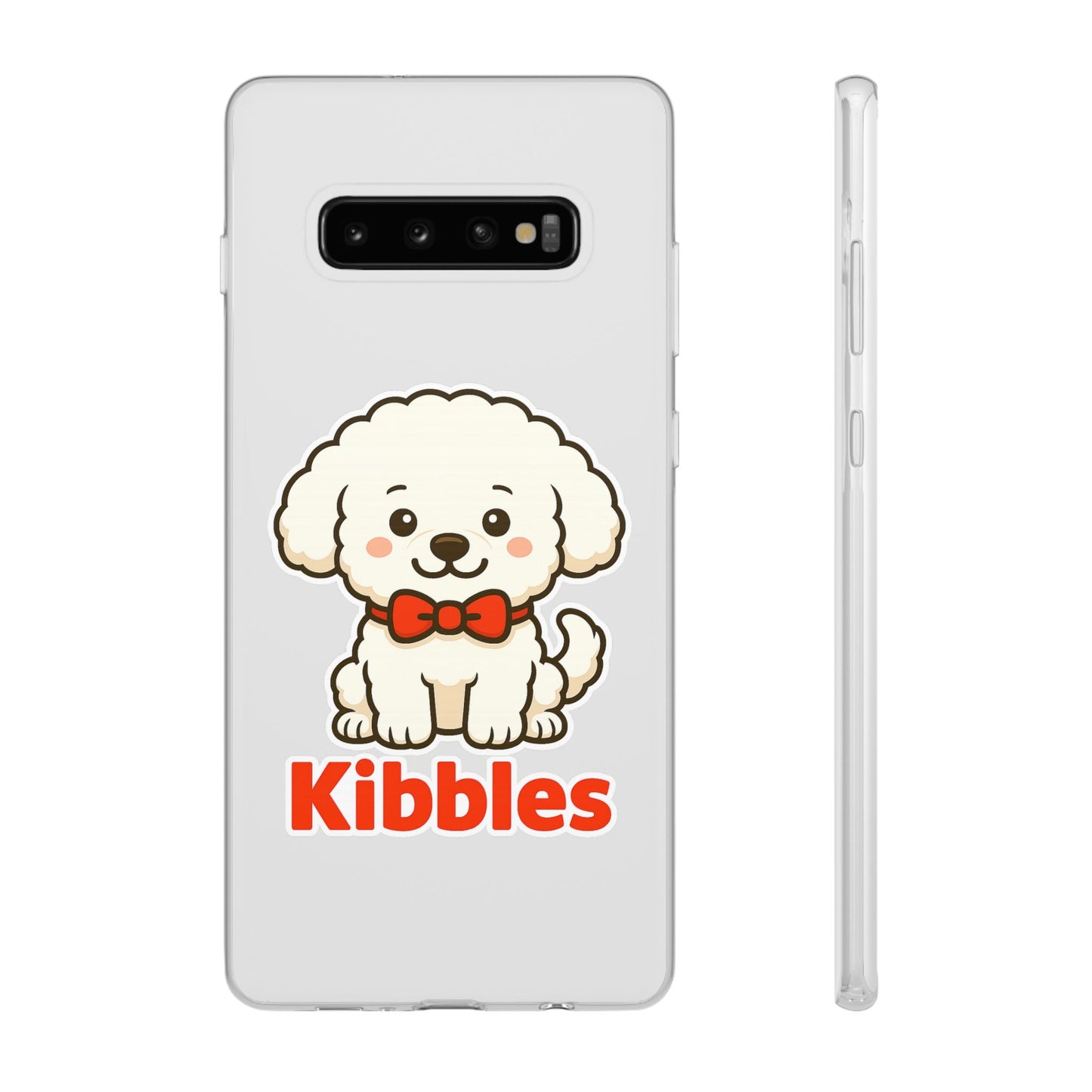 Cute Dog Flexi Case - Personalized Pet Phone Cover, Kibble Lover, Gift for Dog Owners, Custom Animal Case, Perfect for Pet Lovers