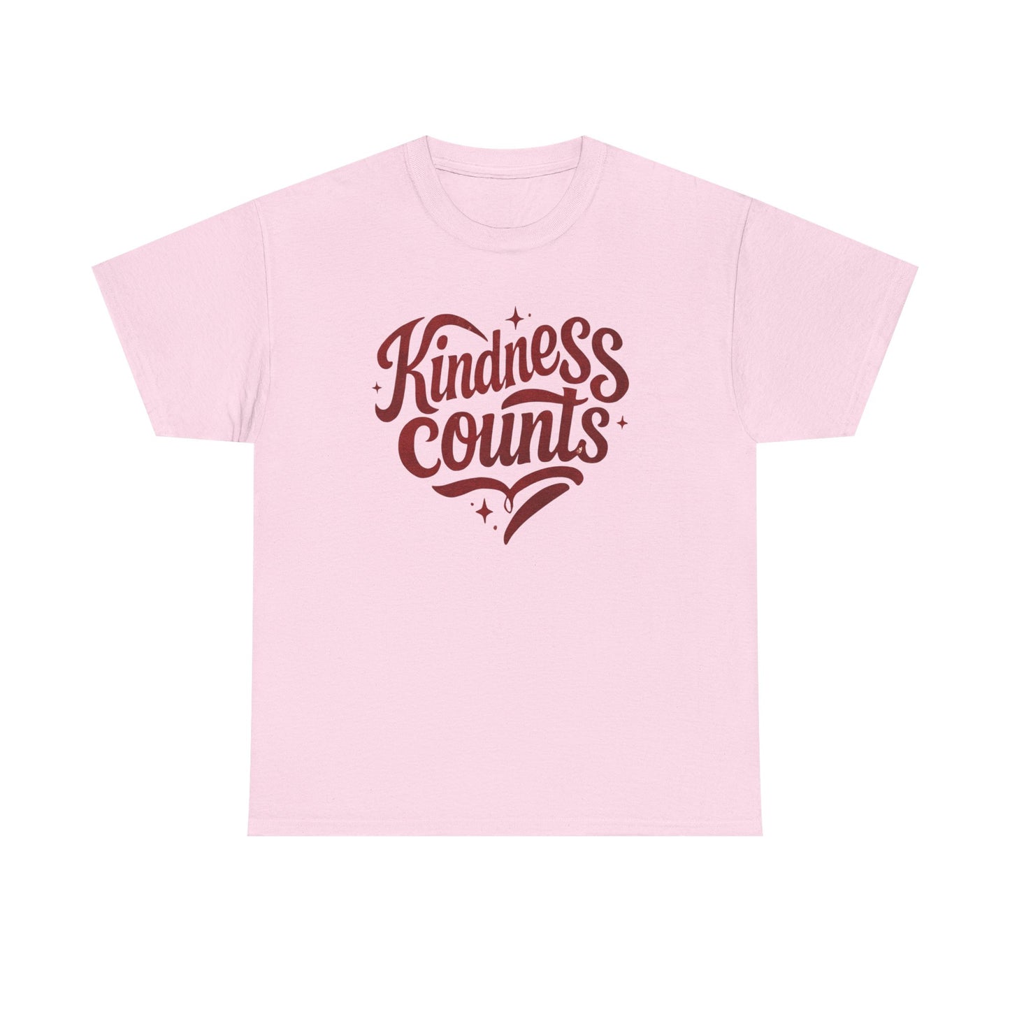 Kindness Counts Unisex Heavy Cotton Tee, Inspirational T-Shirt, Gift for Friends, Casual Wear, Positive Vibes Apparel