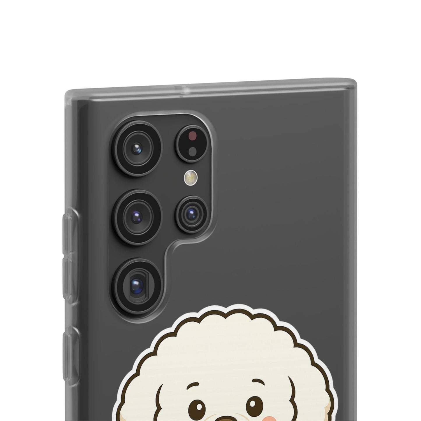 Cute Dog Flexi Case - Personalized Pet Phone Cover, Kibble Lover, Gift for Dog Owners, Custom Animal Case, Perfect for Pet Lovers