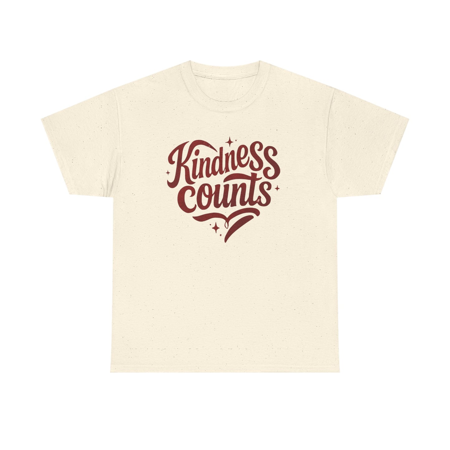 Kindness Counts Unisex Heavy Cotton Tee, Inspirational T-Shirt, Gift for Friends, Casual Wear, Positive Vibes Apparel