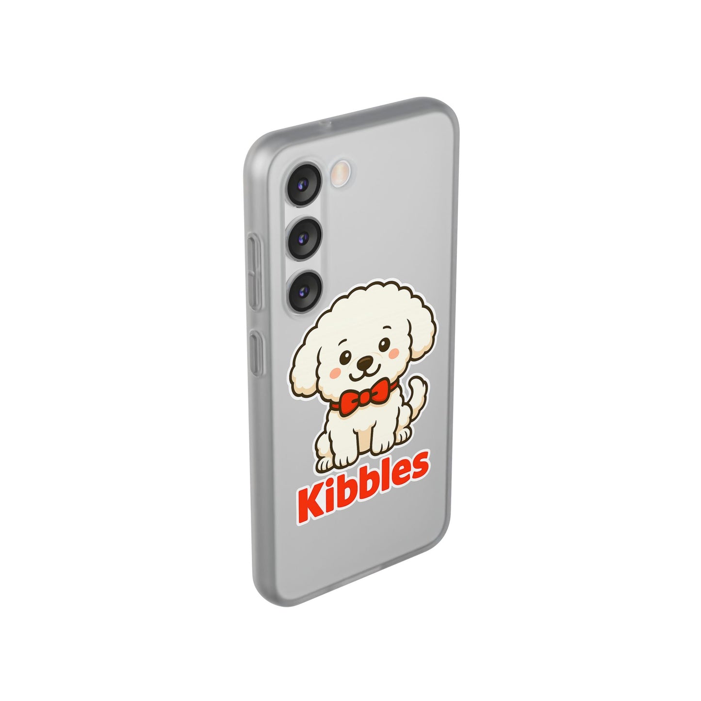 Cute Dog Flexi Case - Personalized Pet Phone Cover, Kibble Lover, Gift for Dog Owners, Custom Animal Case, Perfect for Pet Lovers