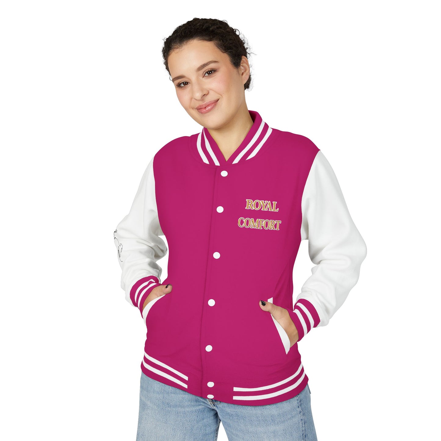 Royal Comfort Unisex Heavyweight Letterman Jacket, Trendy Varsity Style, Fun Gift for Students, Cozy Layering Piece, Perfect for Fall Events