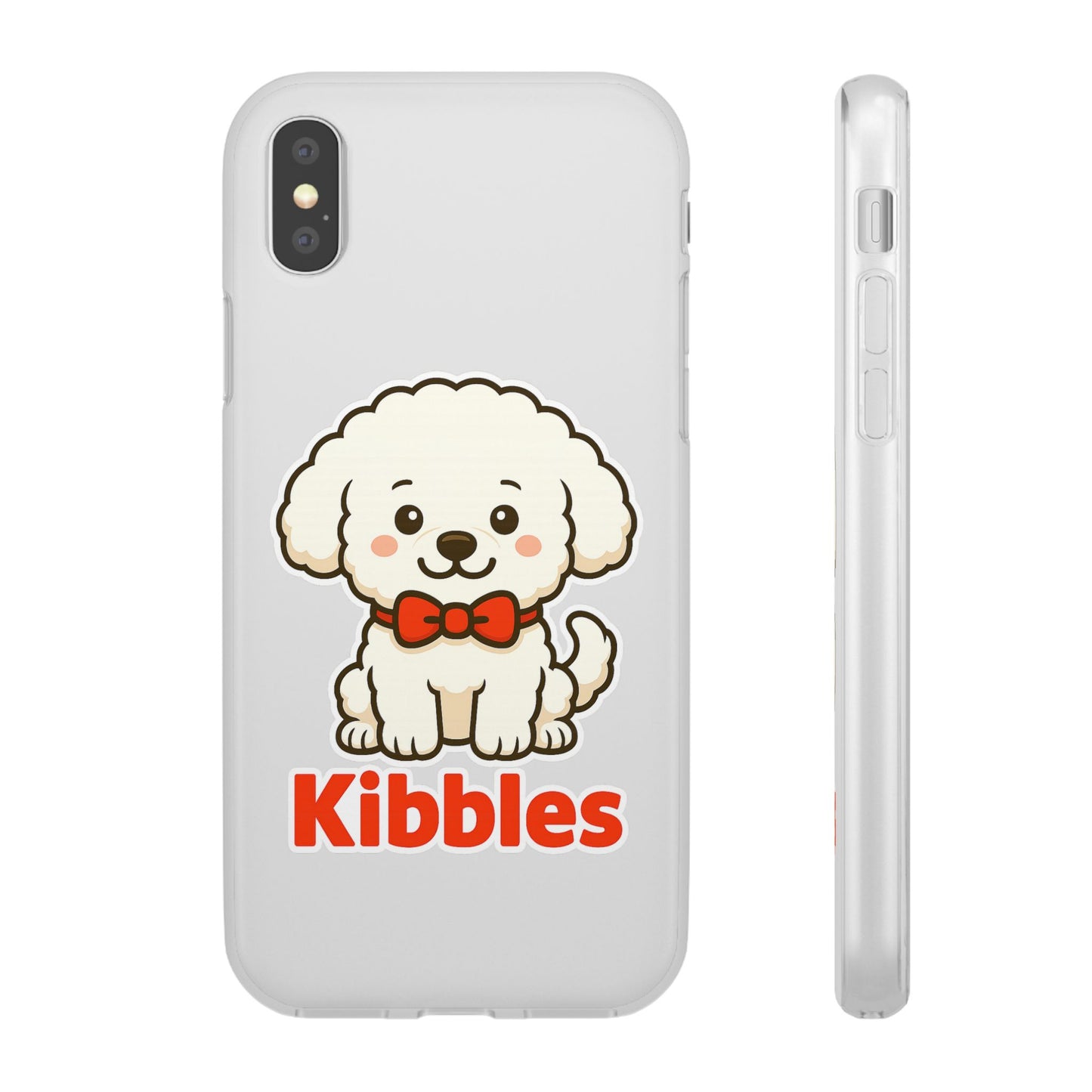 Cute Dog Flexi Case - Personalized Pet Phone Cover, Kibble Lover, Gift for Dog Owners, Custom Animal Case, Perfect for Pet Lovers