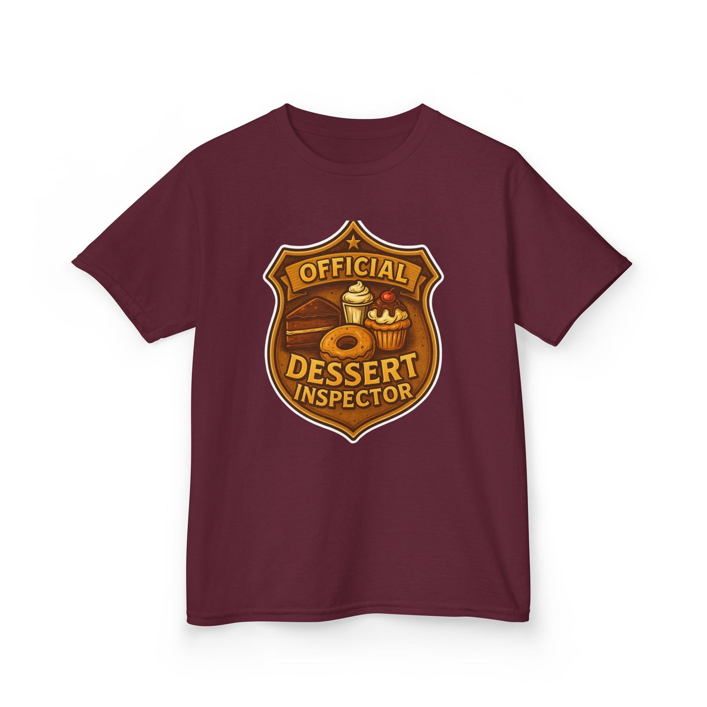 Kids Dessert Inspector Tee, Fun Kids T-Shirt, Playful Gift for Children, Cute Dessert Apparel, Birthday Gift for Kids