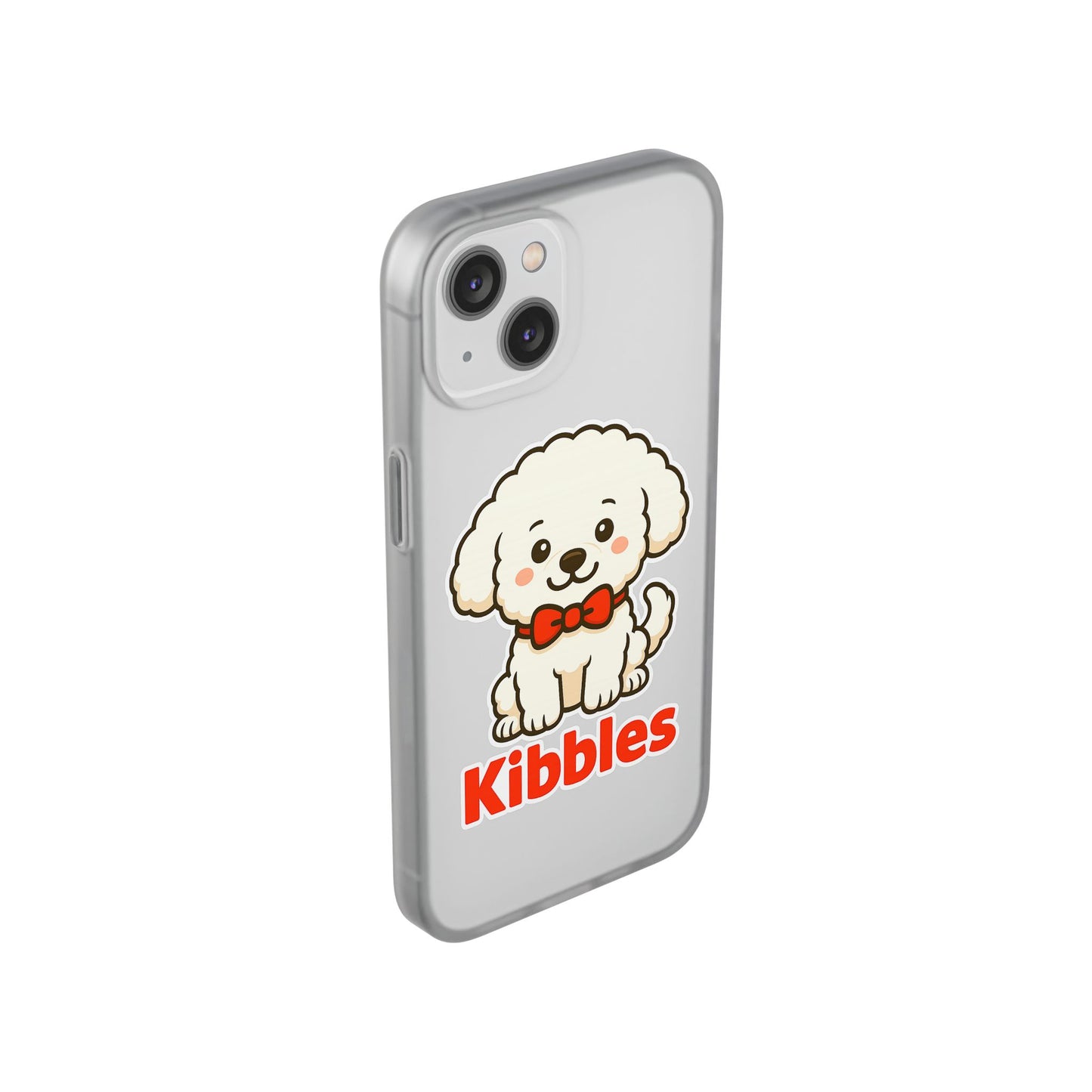 Cute Dog Flexi Case - Personalized Pet Phone Cover, Kibble Lover, Gift for Dog Owners, Custom Animal Case, Perfect for Pet Lovers