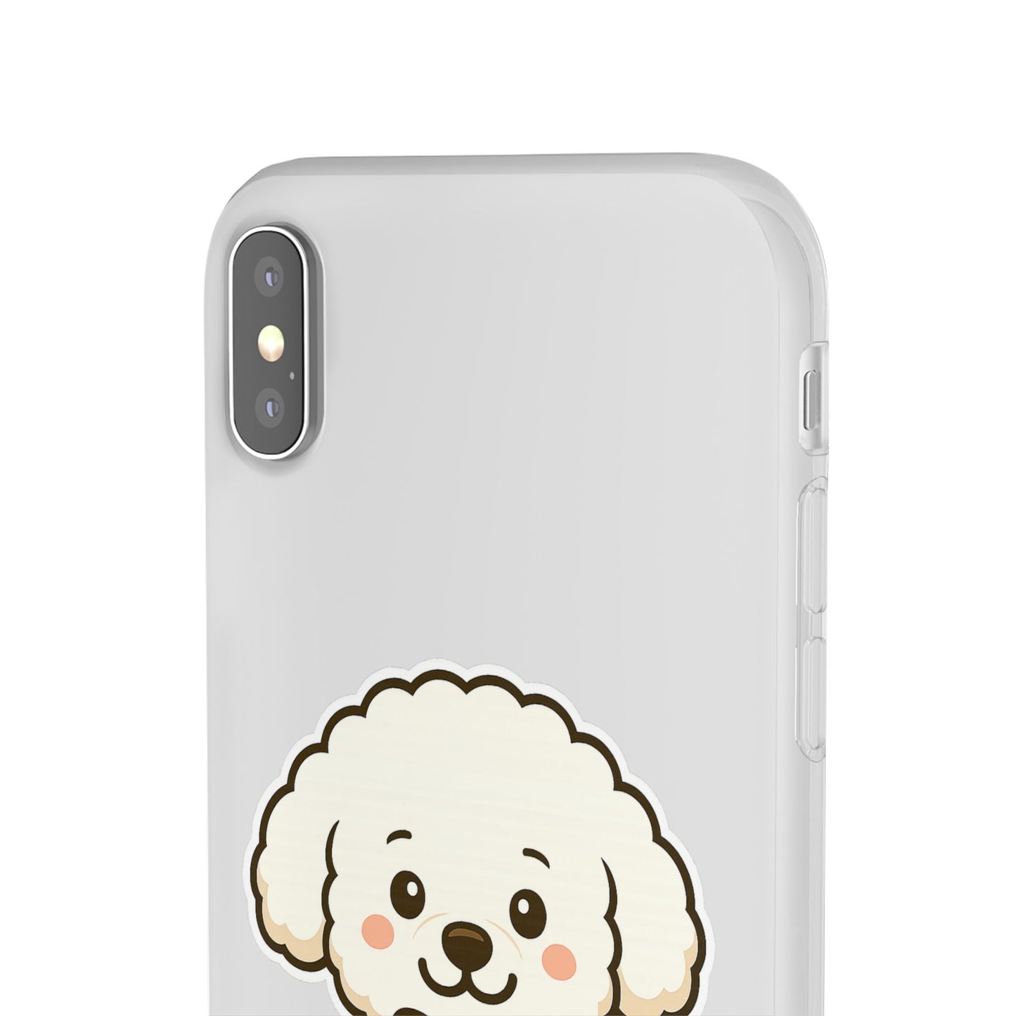 Cute Dog Flexi Case - Personalized Pet Phone Cover, Kibble Lover, Gift for Dog Owners, Custom Animal Case, Perfect for Pet Lovers