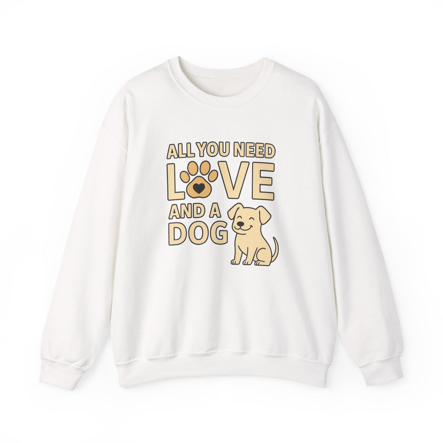All You Need is Love Sweatshirt, Dog Lover Gift, Cozy Crewneck, Pet Owner Apparel, Animal Lover Sweatshirt, Birthday Gift for Dog Parents