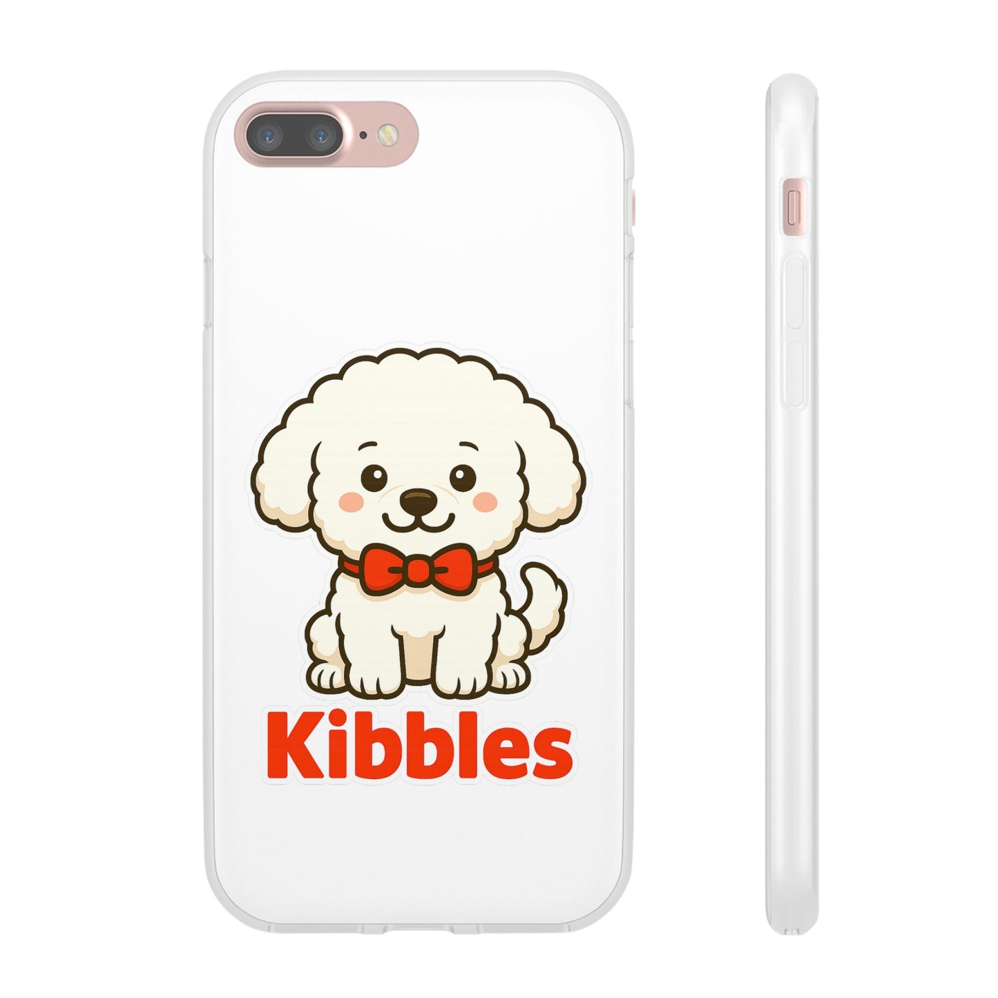 Cute Dog Flexi Case - Personalized Pet Phone Cover, Kibble Lover, Gift for Dog Owners, Custom Animal Case, Perfect for Pet Lovers