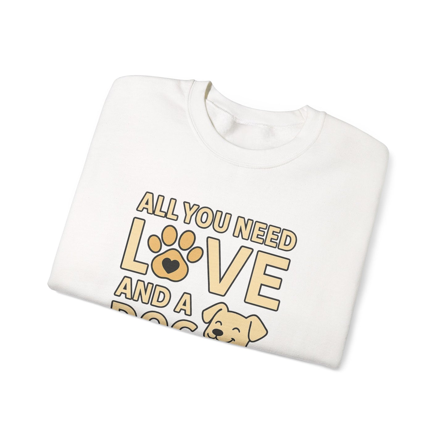 All You Need is Love Sweatshirt, Dog Lover Gift, Cozy Crewneck, Pet Owner Apparel, Animal Lover Sweatshirt, Birthday Gift for Dog Parents