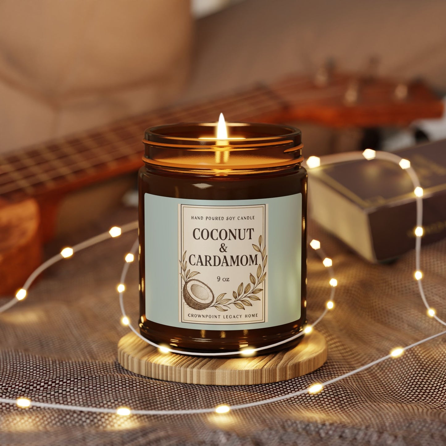 Coconut & Cardamom Scented Soy Candle | Cozy Atmosphere, Home Decor, Gift for Her, Relaxation, Aromatherapy