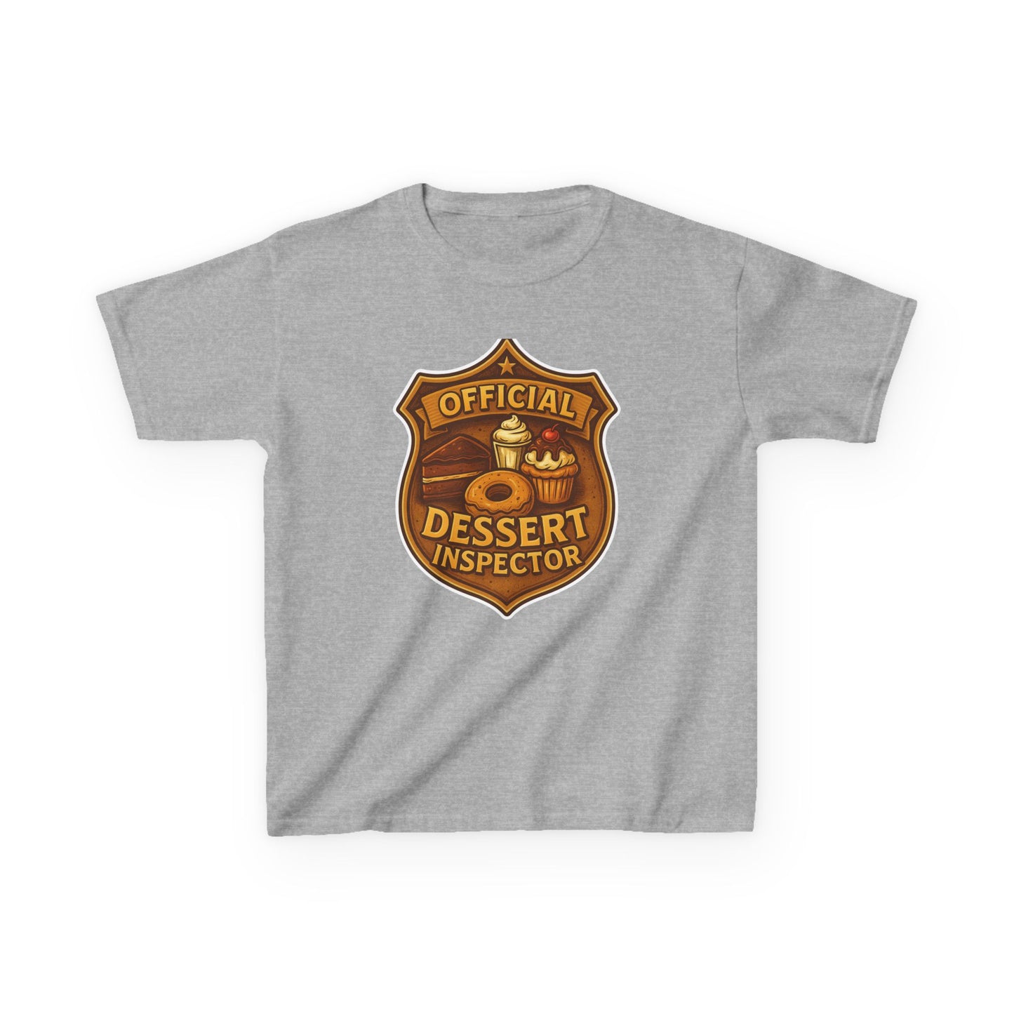 Kids Dessert Inspector Tee, Fun Kids T-Shirt, Playful Gift for Children, Cute Dessert Apparel, Birthday Gift for Kids
