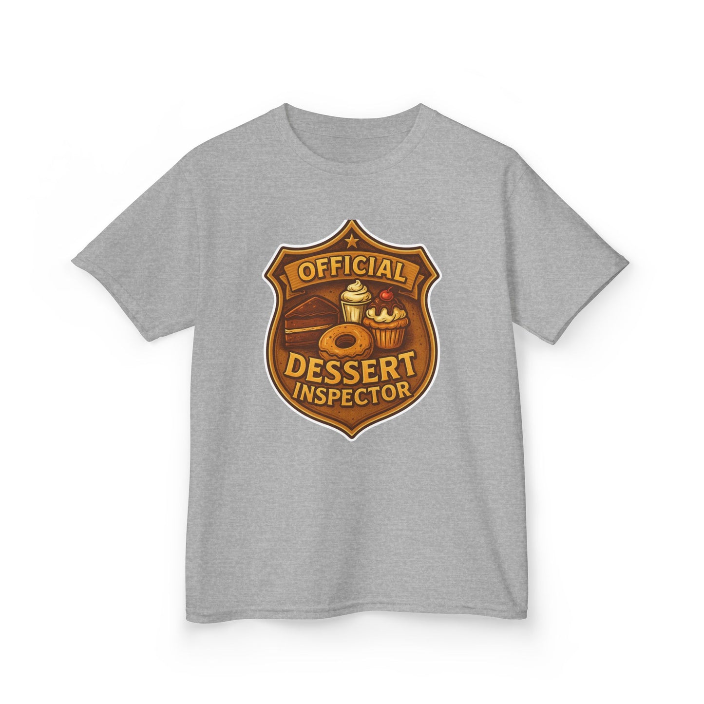 Kids Dessert Inspector Tee, Fun Kids T-Shirt, Playful Gift for Children, Cute Dessert Apparel, Birthday Gift for Kids
