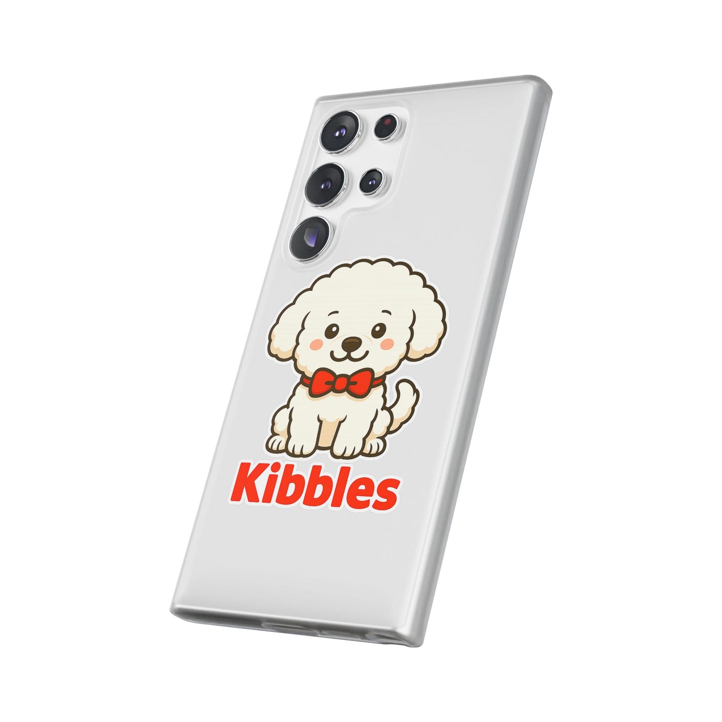 Cute Dog Flexi Case - Personalized Pet Phone Cover, Kibble Lover, Gift for Dog Owners, Custom Animal Case, Perfect for Pet Lovers