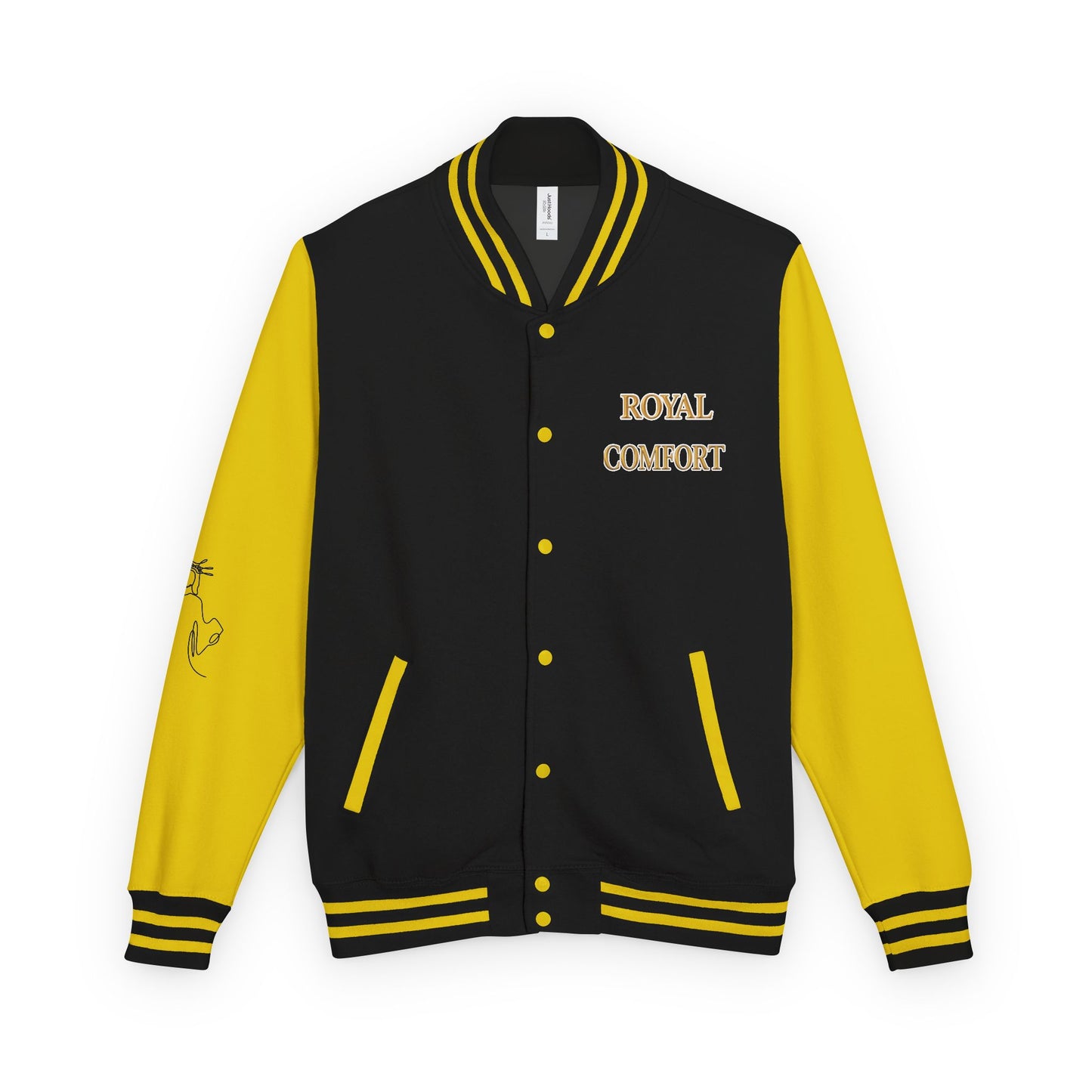 Royal Comfort Unisex Heavyweight Letterman Jacket, Trendy Varsity Style, Fun Gift for Students, Cozy Layering Piece, Perfect for Fall Events