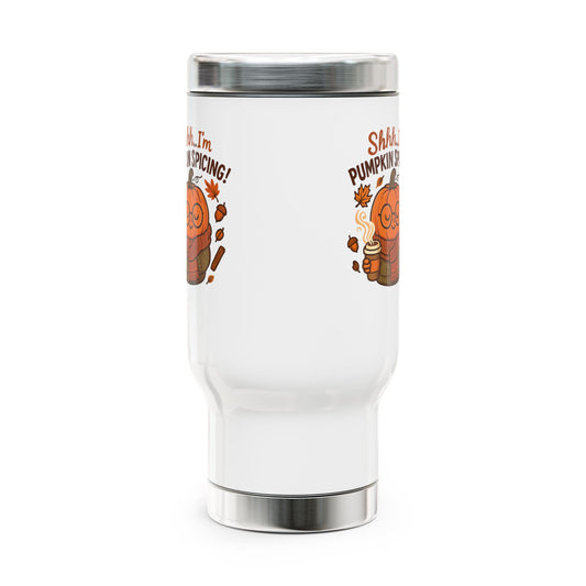 Pumpkin Spice Travel Mug - Coffee Cup for Fall, Autumn Gift, Seasonal Beverage Holder, Halloween, Thanksgiving