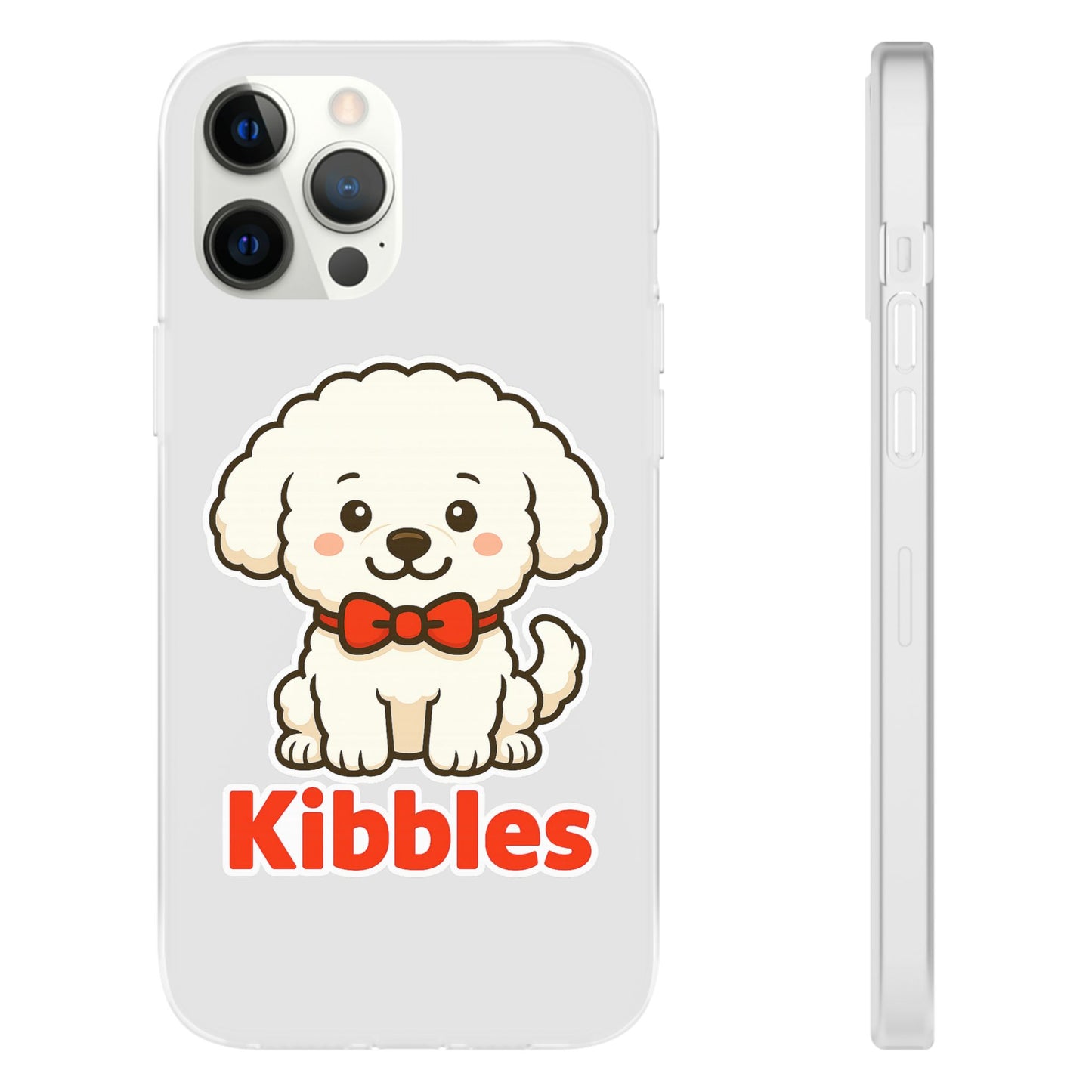 Cute Dog Flexi Case - Personalized Pet Phone Cover, Kibble Lover, Gift for Dog Owners, Custom Animal Case, Perfect for Pet Lovers