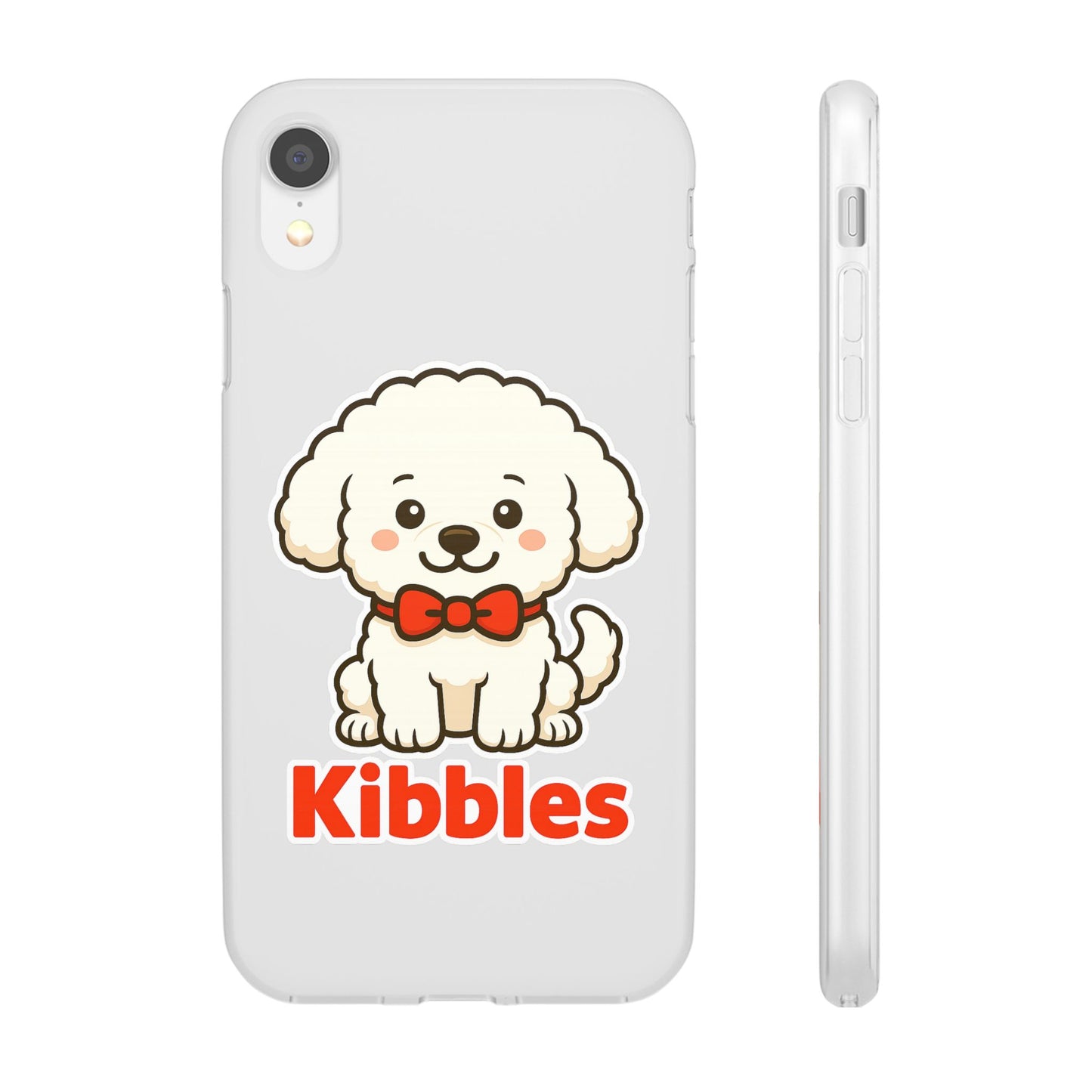 Cute Dog Flexi Case - Personalized Pet Phone Cover, Kibble Lover, Gift for Dog Owners, Custom Animal Case, Perfect for Pet Lovers