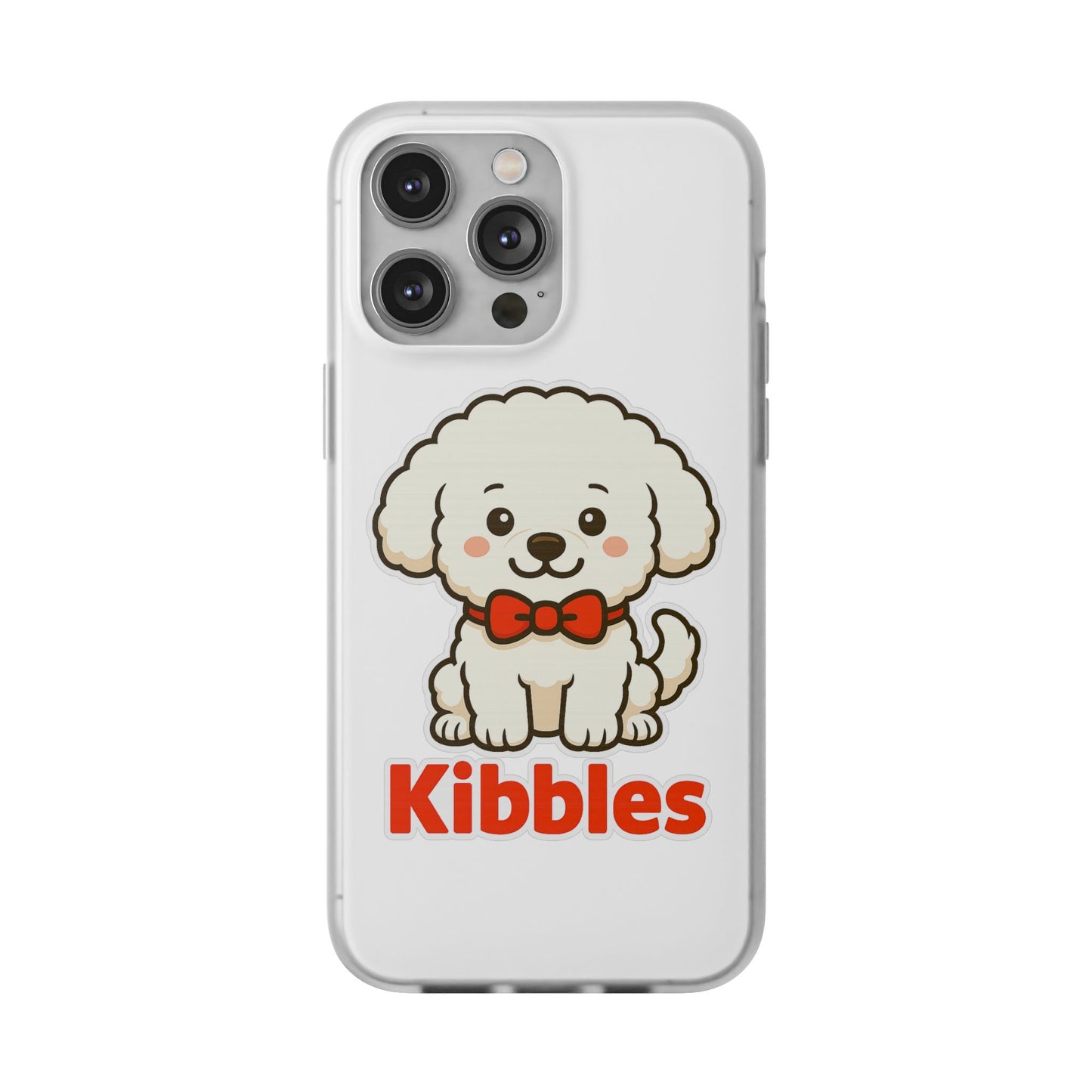 Cute Dog Flexi Case - Personalized Pet Phone Cover, Kibble Lover, Gift for Dog Owners, Custom Animal Case, Perfect for Pet Lovers