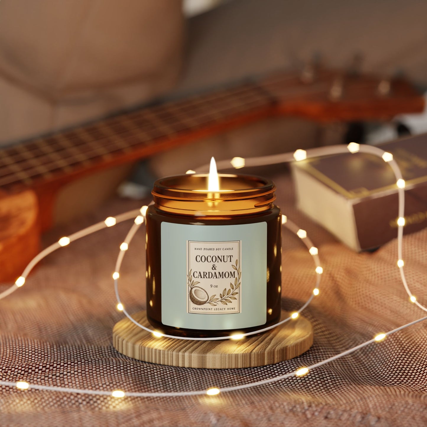 Coconut & Cardamom Scented Soy Candle | Cozy Atmosphere, Home Decor, Gift for Her, Relaxation, Aromatherapy
