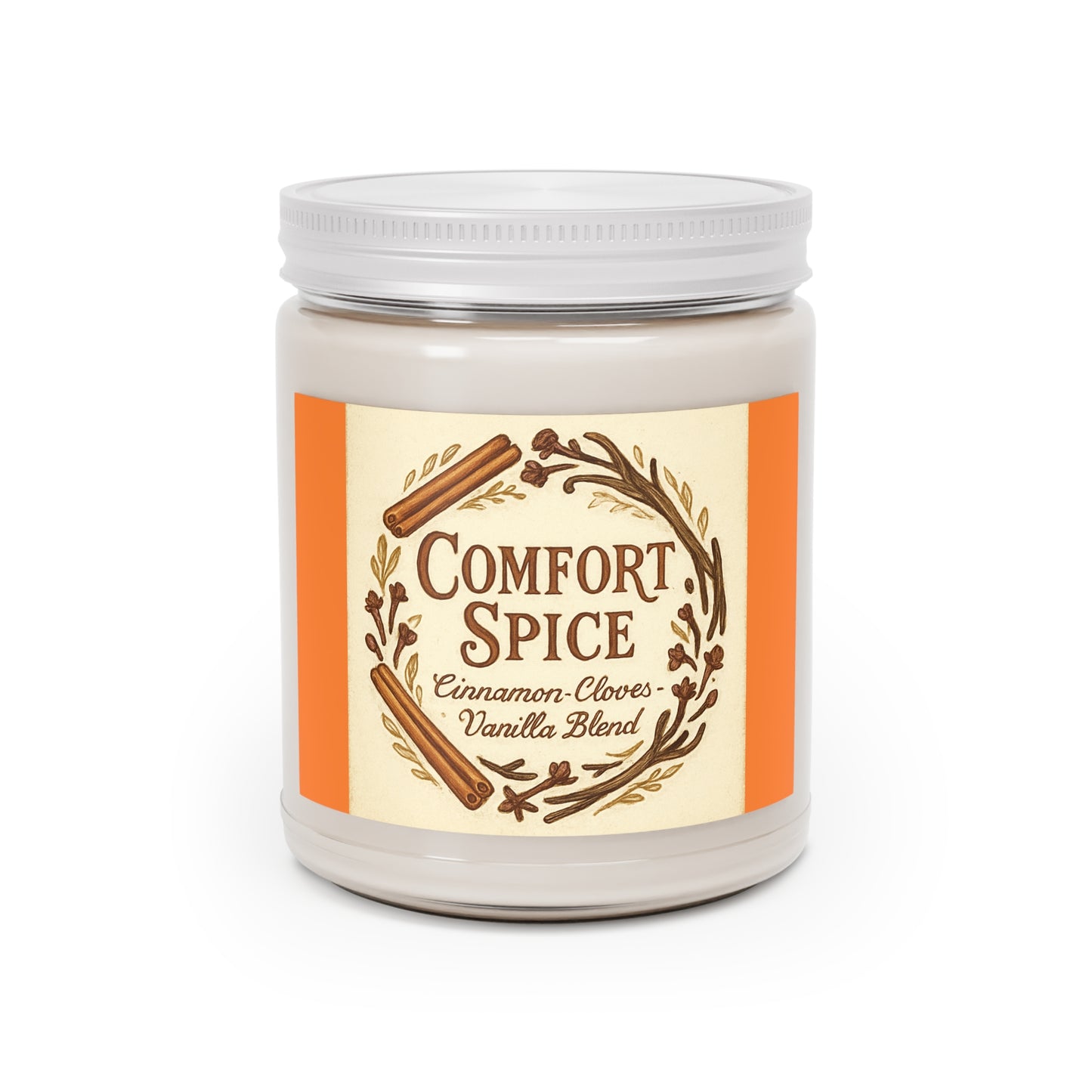 Comfort Spice Scented Soy Candle, Cozy Gift for Home, Fall and Winter Decor, Aromatherapy Candle, Orange Scented Candle