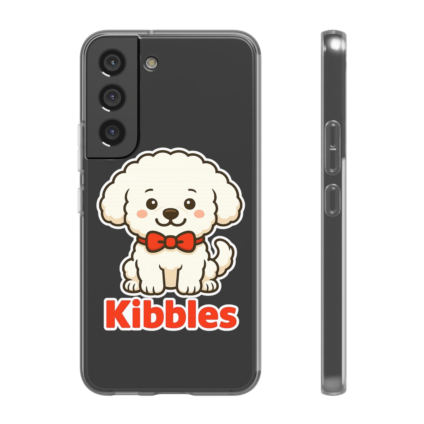 Cute Dog Flexi Case - Personalized Pet Phone Cover, Kibble Lover, Gift for Dog Owners, Custom Animal Case, Perfect for Pet Lovers