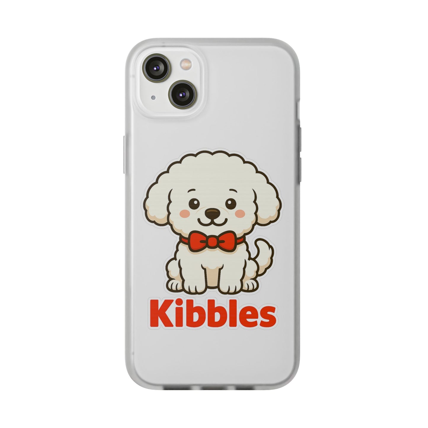 Cute Dog Flexi Case - Personalized Pet Phone Cover, Kibble Lover, Gift for Dog Owners, Custom Animal Case, Perfect for Pet Lovers