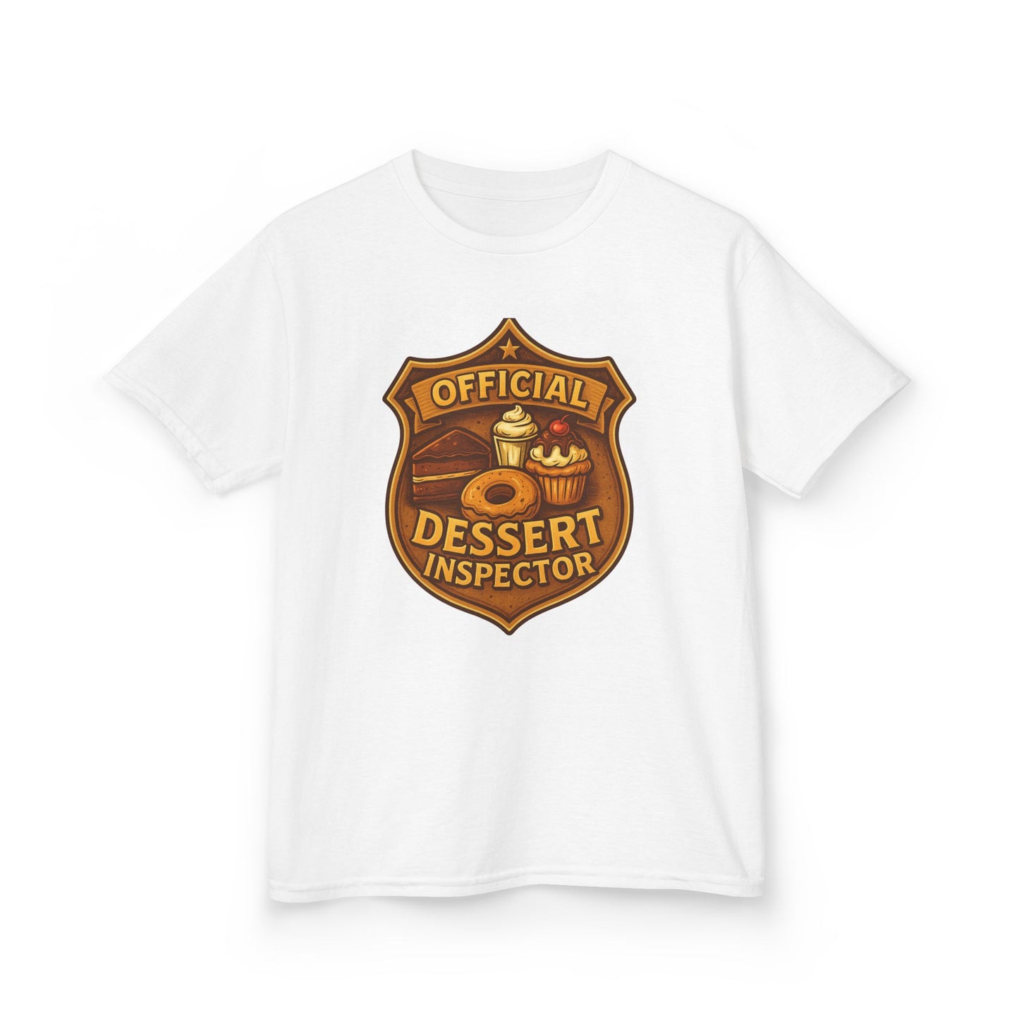 Kids Dessert Inspector Tee, Fun Kids T-Shirt, Playful Gift for Children, Cute Dessert Apparel, Birthday Gift for Kids
