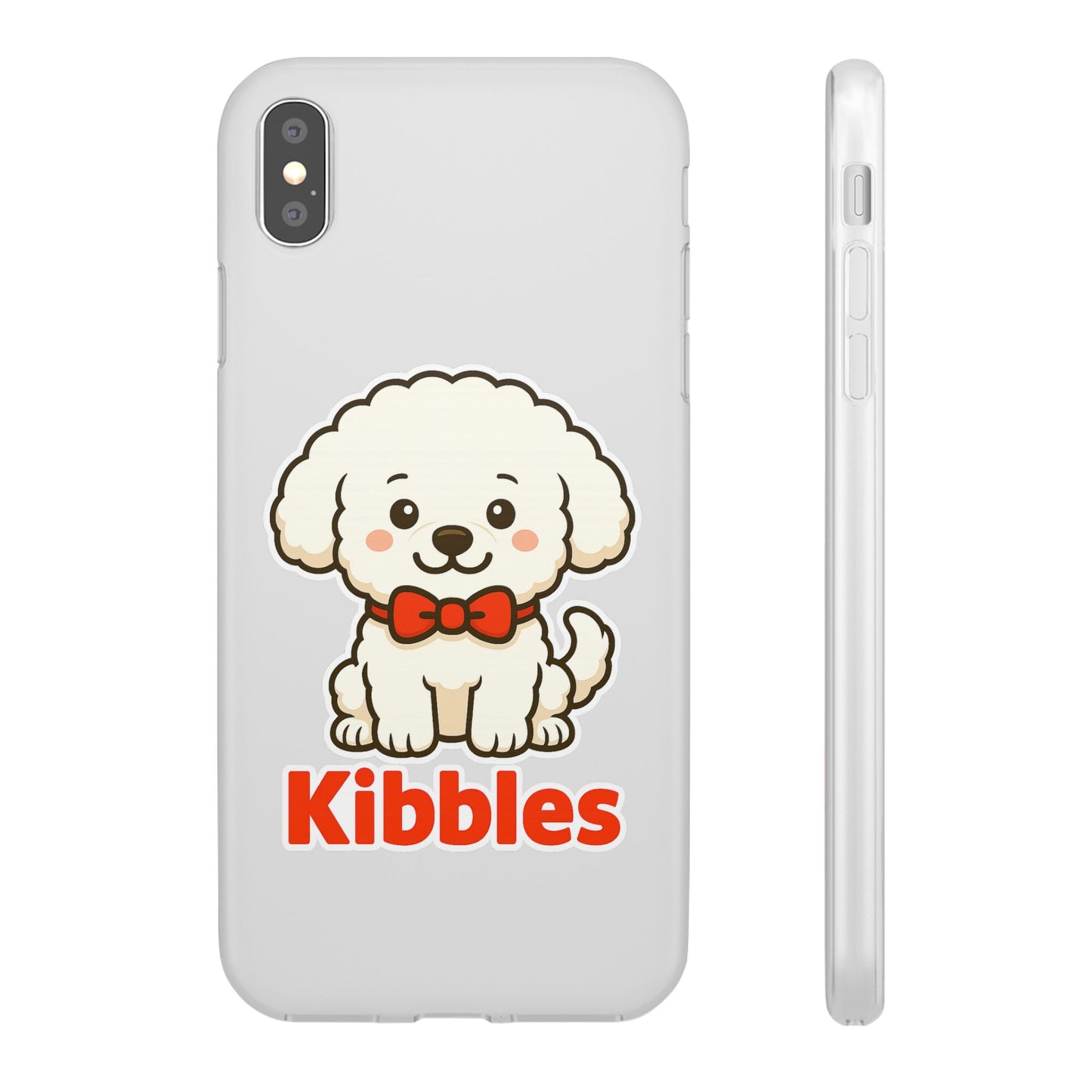 Cute Dog Flexi Case - Personalized Pet Phone Cover, Kibble Lover, Gift for Dog Owners, Custom Animal Case, Perfect for Pet Lovers