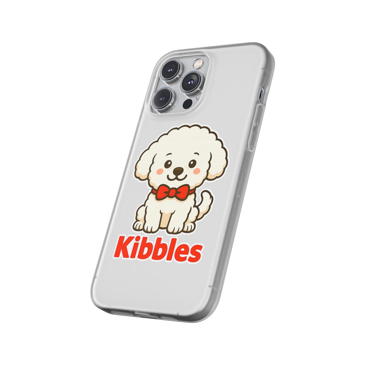 Cute Dog Flexi Case - Personalized Pet Phone Cover, Kibble Lover, Gift for Dog Owners, Custom Animal Case, Perfect for Pet Lovers