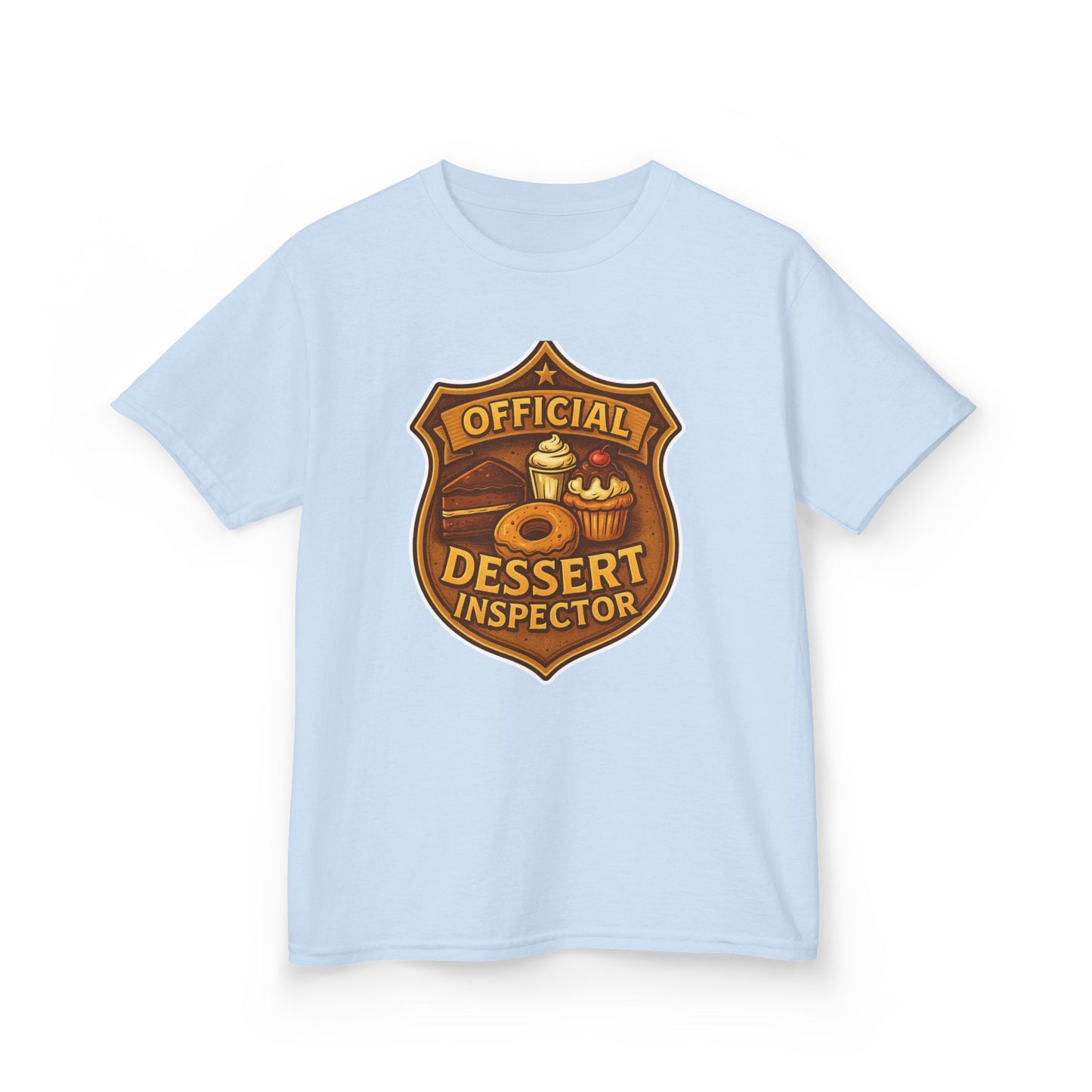 Kids Dessert Inspector Tee, Fun Kids T-Shirt, Playful Gift for Children, Cute Dessert Apparel, Birthday Gift for Kids