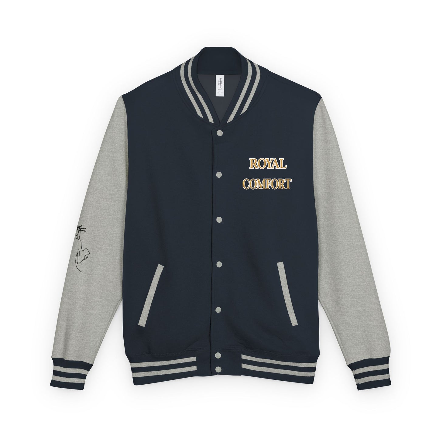 Royal Comfort Unisex Heavyweight Letterman Jacket, Trendy Varsity Style, Fun Gift for Students, Cozy Layering Piece, Perfect for Fall Events