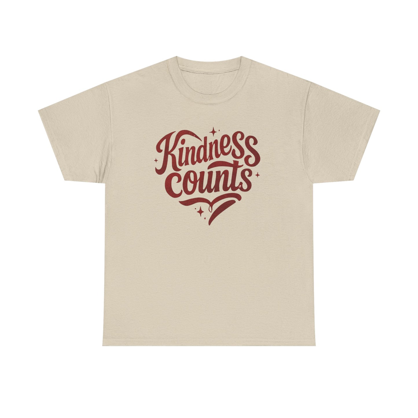 Kindness Counts Unisex Heavy Cotton Tee, Inspirational T-Shirt, Gift for Friends, Casual Wear, Positive Vibes Apparel