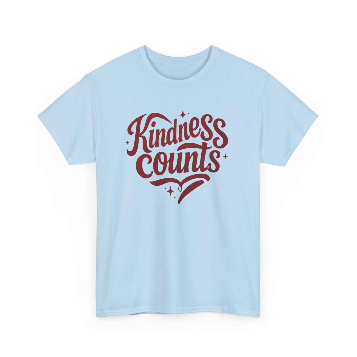 Kindness Counts Unisex Heavy Cotton Tee, Inspirational T-Shirt, Gift for Friends, Casual Wear, Positive Vibes Apparel