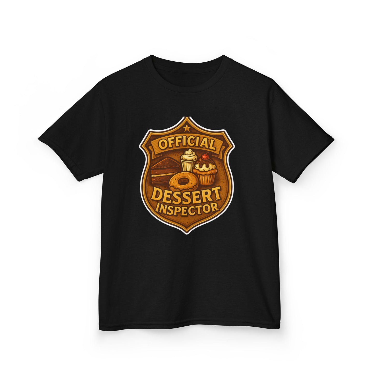 Kids Dessert Inspector Tee, Fun Kids T-Shirt, Playful Gift for Children, Cute Dessert Apparel, Birthday Gift for Kids