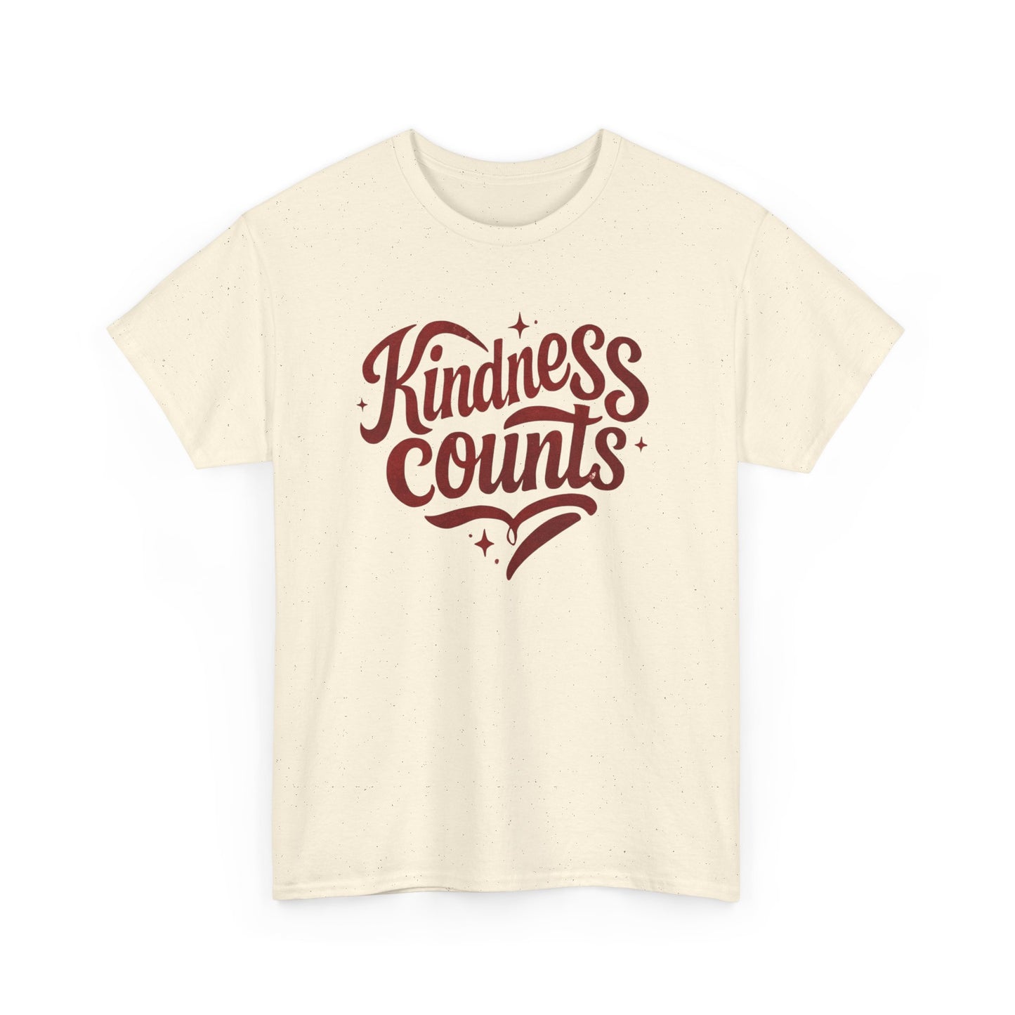 Kindness Counts Unisex Heavy Cotton Tee, Inspirational T-Shirt, Gift for Friends, Casual Wear, Positive Vibes Apparel