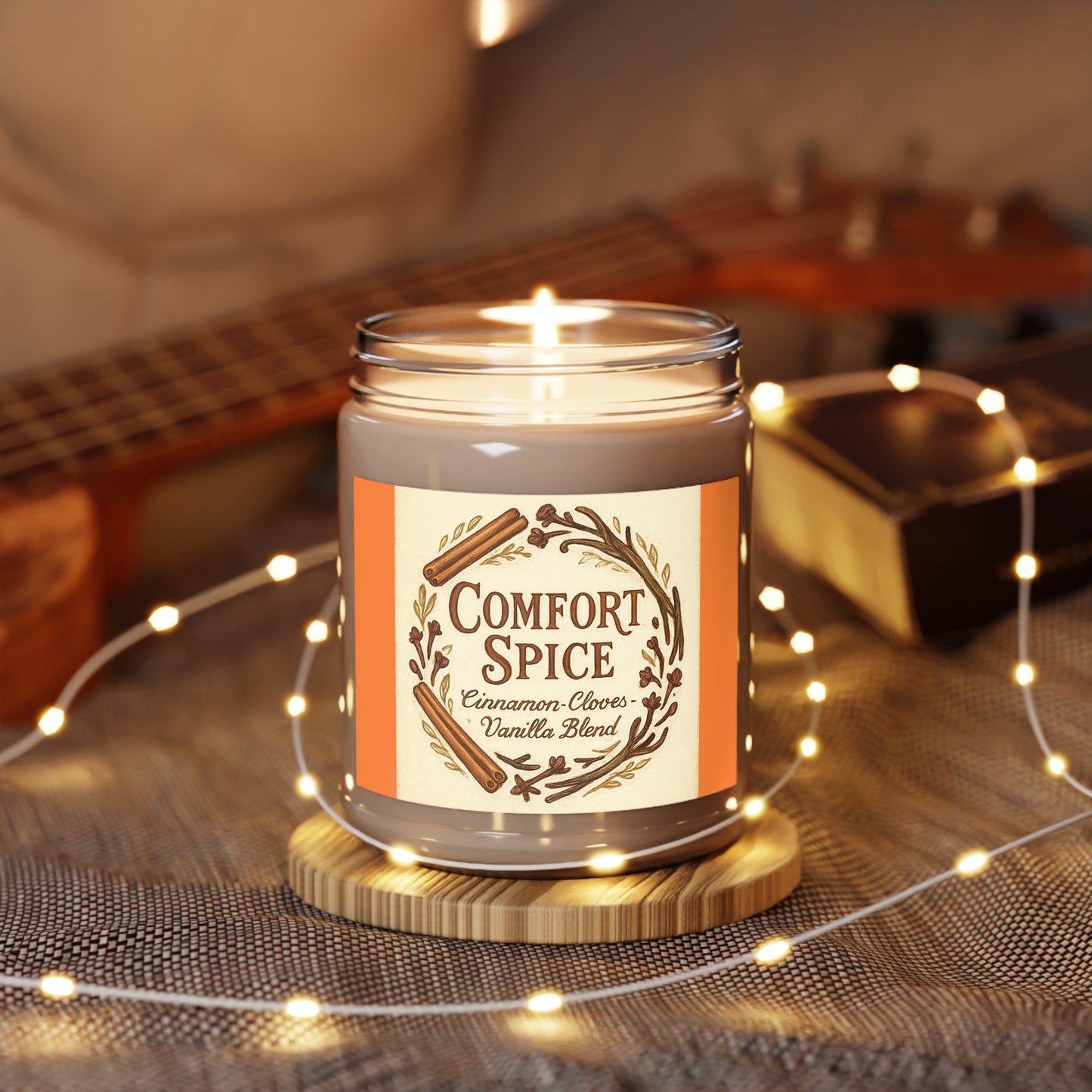 Comfort Spice Scented Soy Candle, Cozy Gift for Home, Fall and Winter Decor, Aromatherapy Candle, Orange Scented Candle
