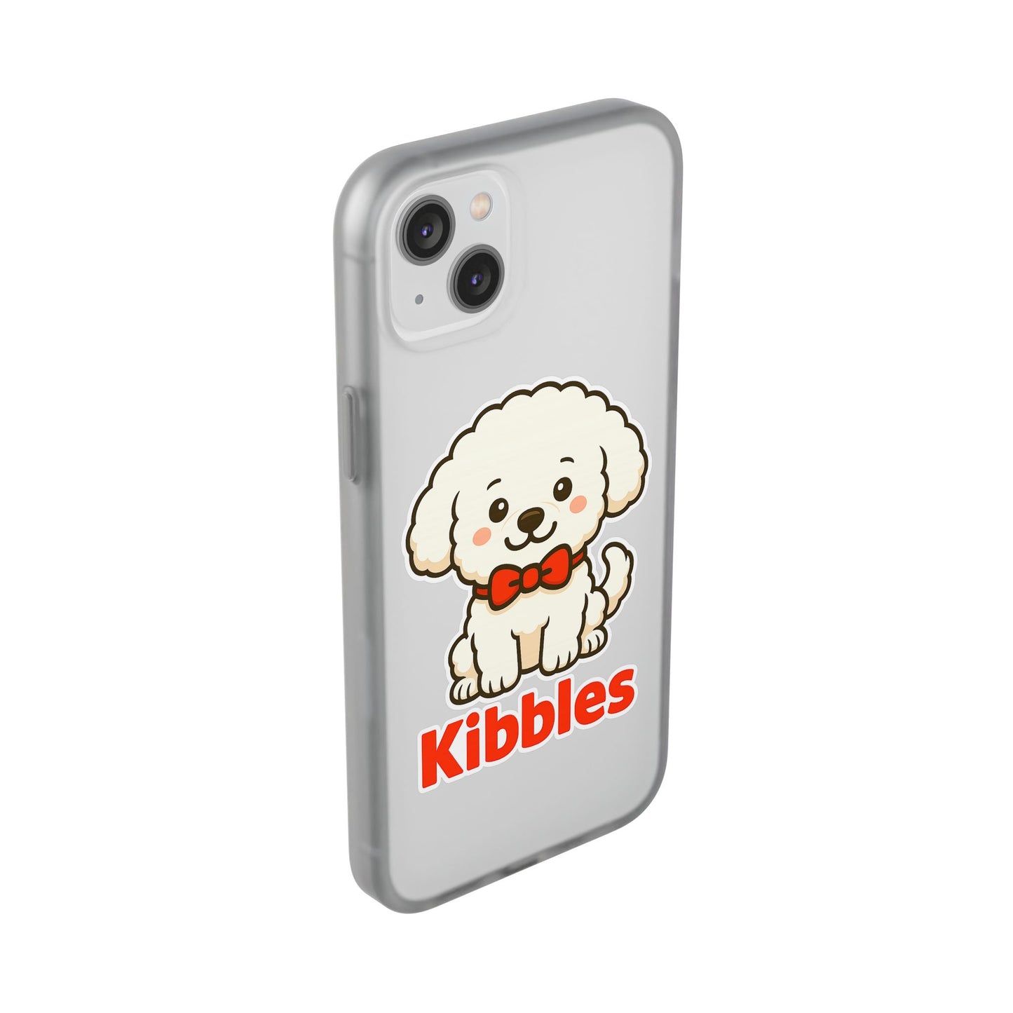 Cute Dog Flexi Case - Personalized Pet Phone Cover, Kibble Lover, Gift for Dog Owners, Custom Animal Case, Perfect for Pet Lovers