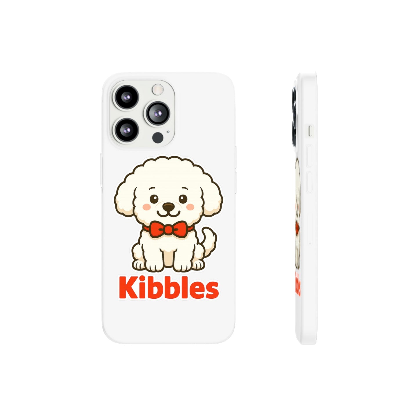 Cute Dog Flexi Case - Personalized Pet Phone Cover, Kibble Lover, Gift for Dog Owners, Custom Animal Case, Perfect for Pet Lovers