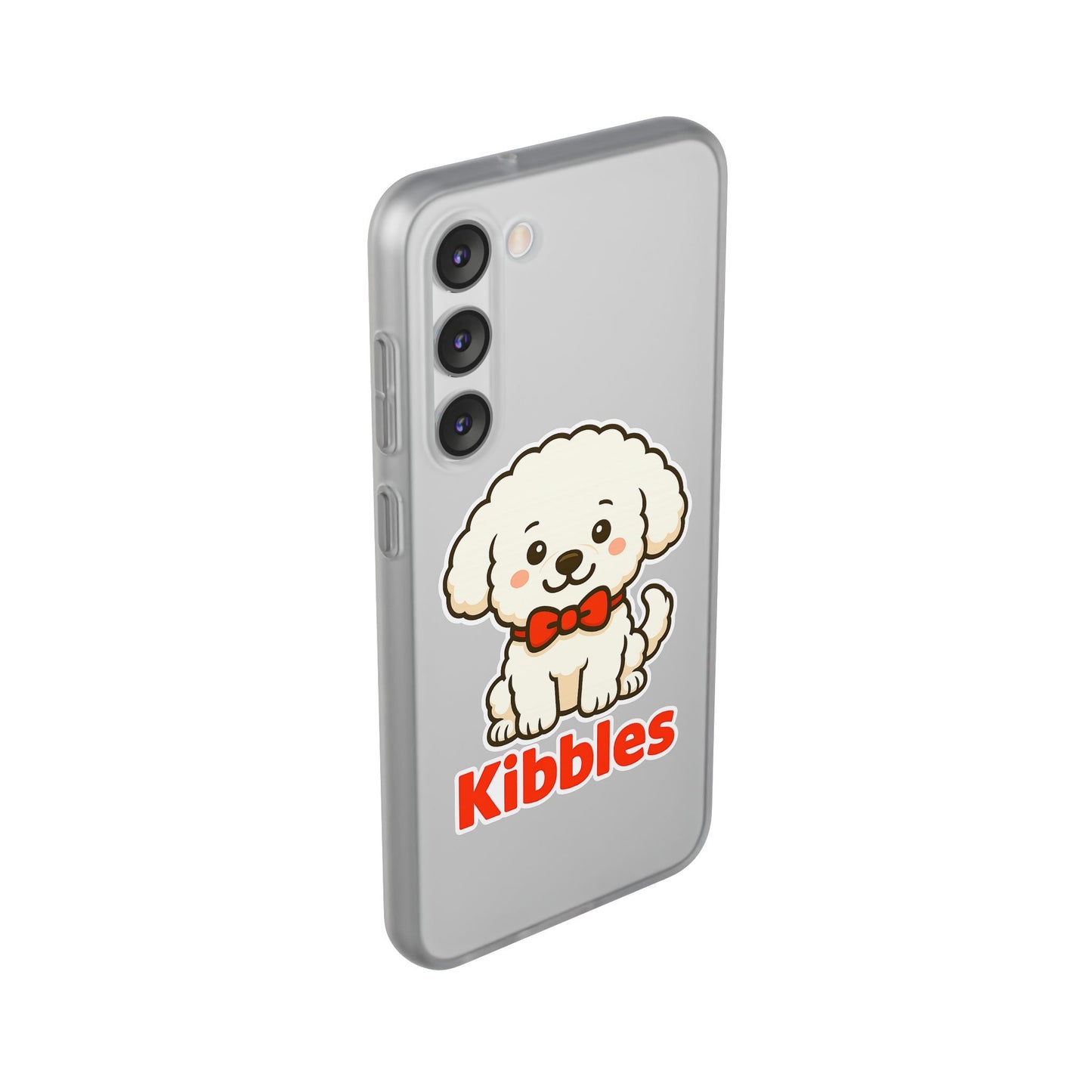 Cute Dog Flexi Case - Personalized Pet Phone Cover, Kibble Lover, Gift for Dog Owners, Custom Animal Case, Perfect for Pet Lovers