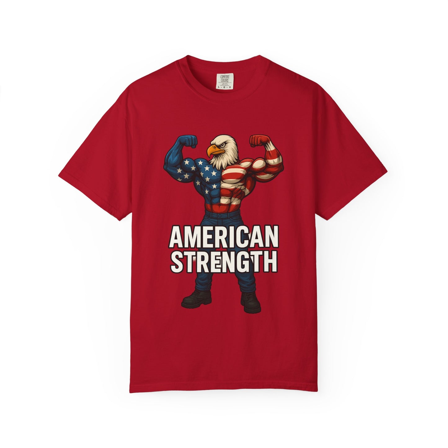 American Strength T-Shirt, Unisex Tee, Patriotic Eagle Graphic Tee Shirt, Men's Women's Graphic Tee, Red White Blue USA shirt, Free Shipping